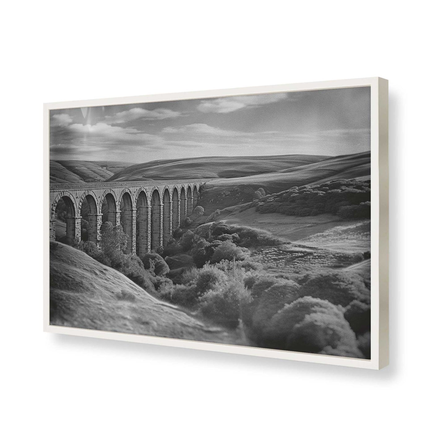 [Color:Opaque White], Picture of art in a Opaque White frame of the corner