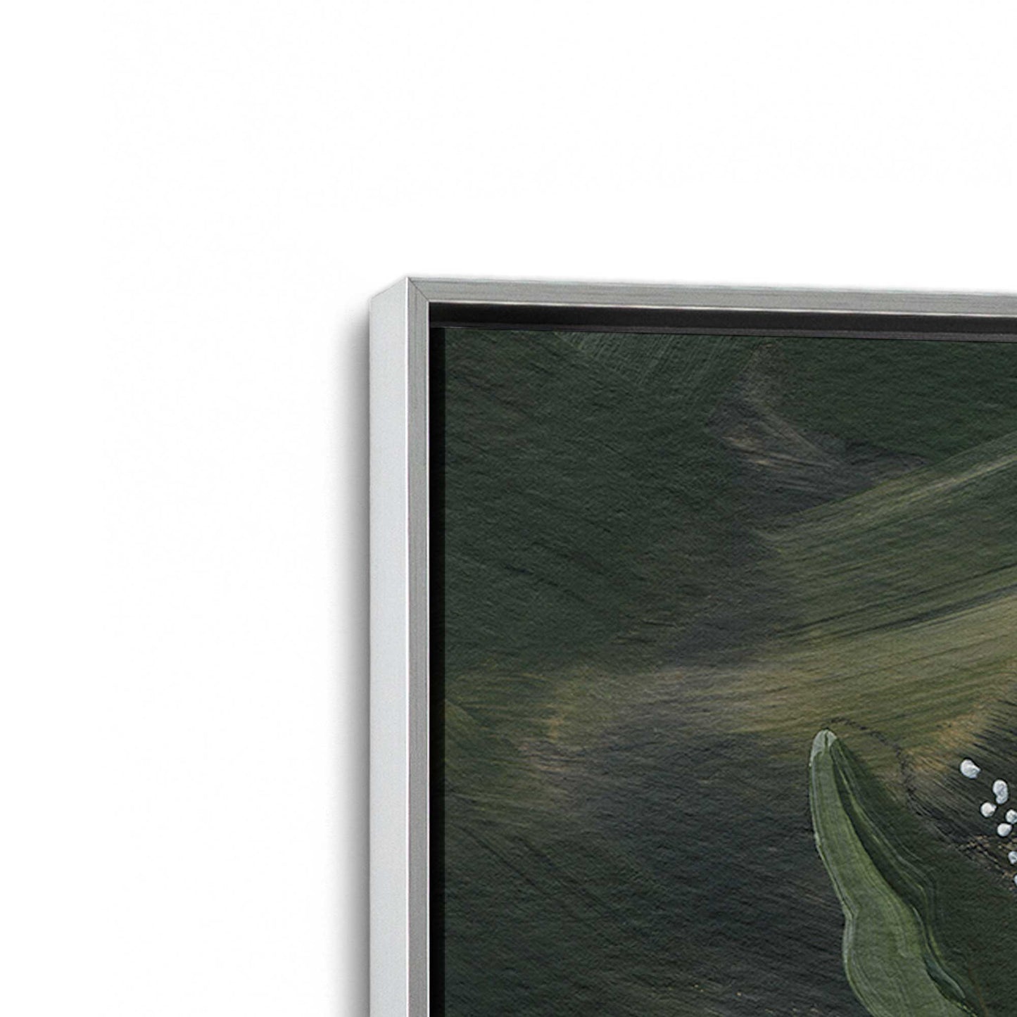 [Color:Polished Chrome], Picture of art in a Polished Chrome frame at an angle