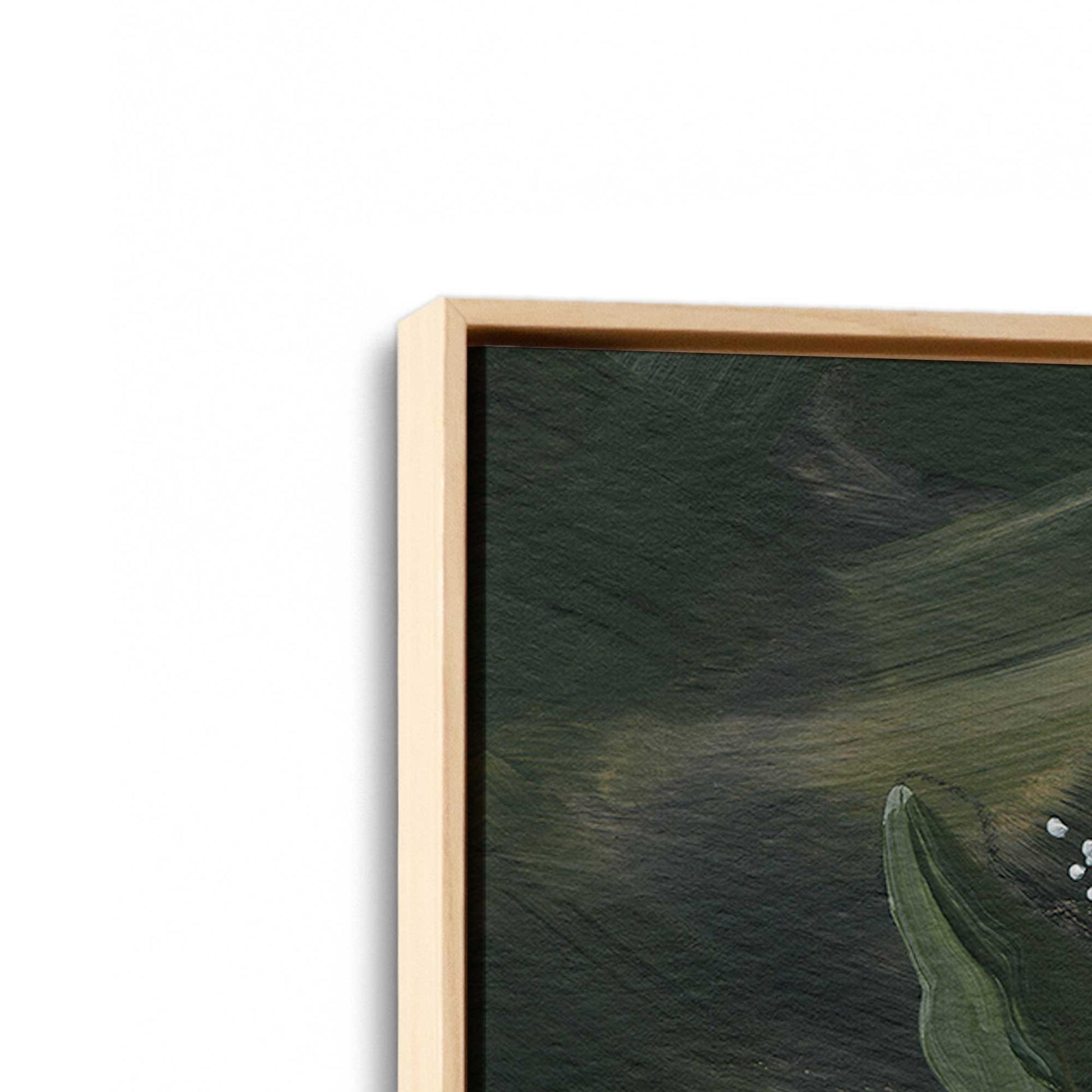 [Color:American Maple], Picture of art in a American Maple frame at an angle