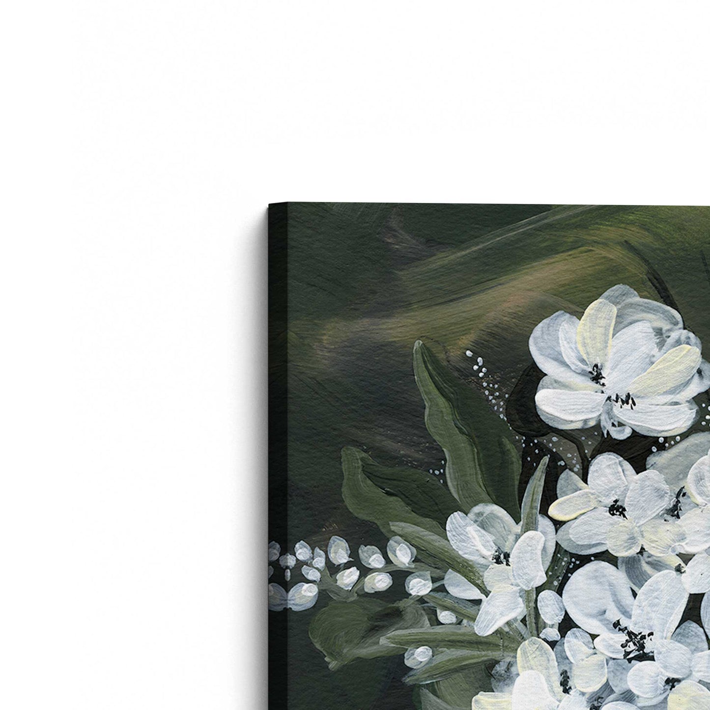 [Color:Stretched Canvas], Picture of the corner of the art