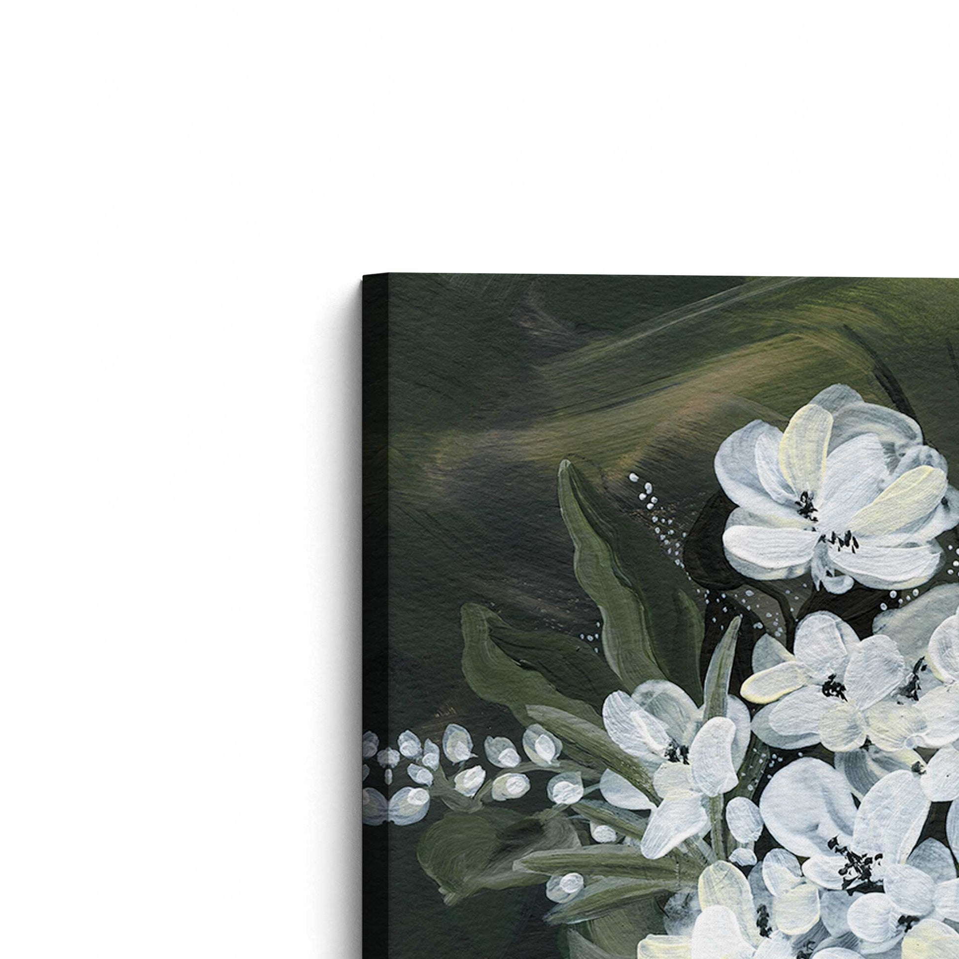 [Color:Stretched Canvas], Picture of the corner of the art