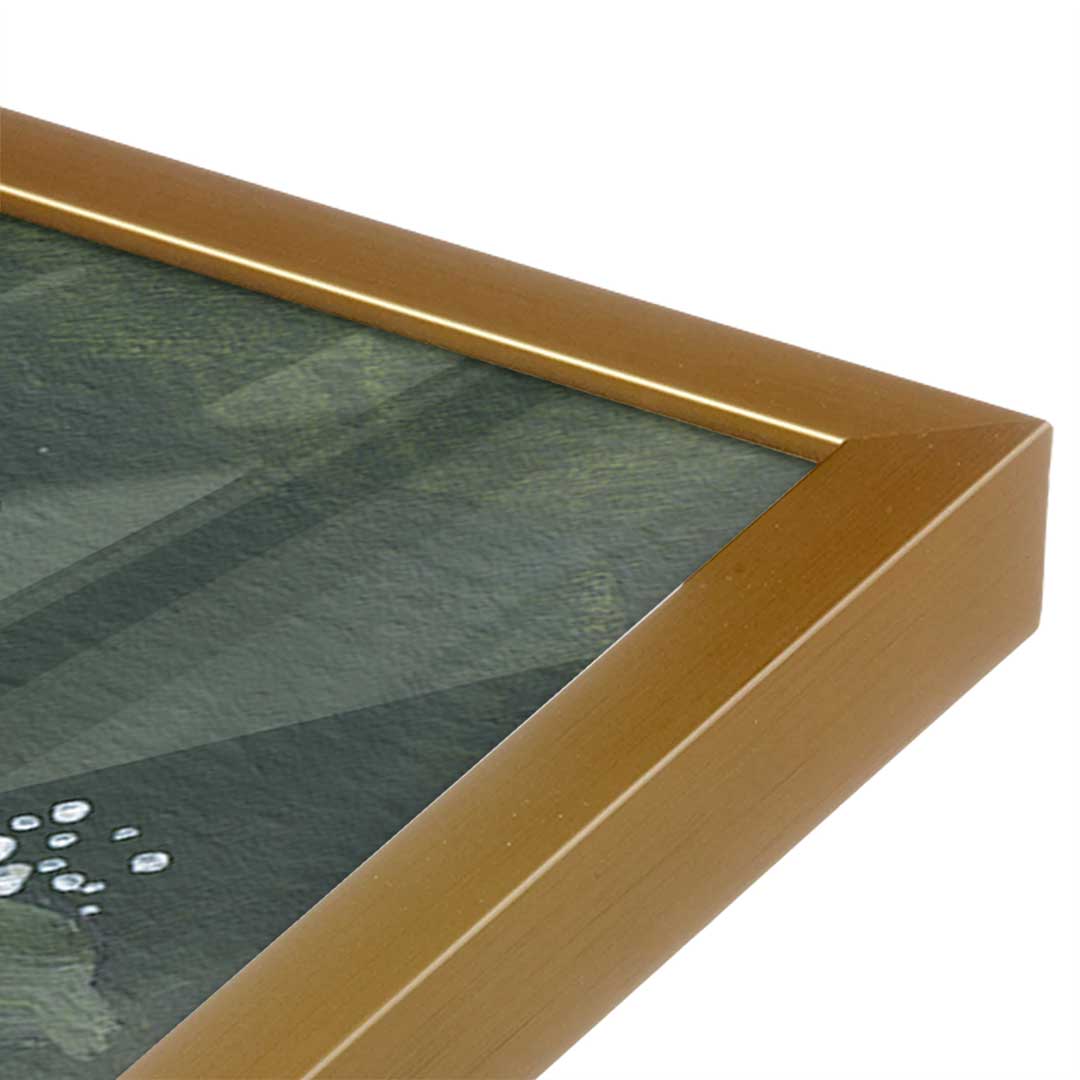 [Color:Polished Gold], Picture of art in a Polished Gold frame at an angle