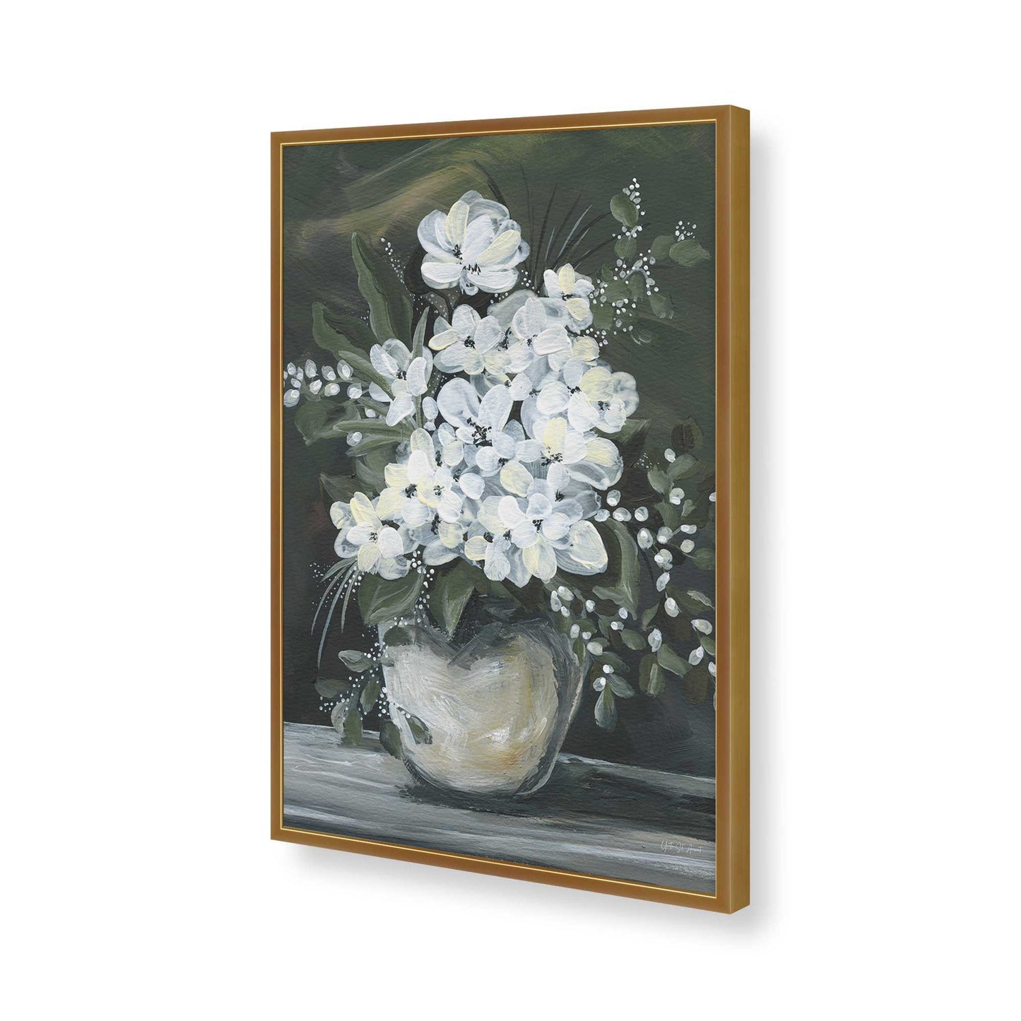 [Color:Polished Gold], Picture of art in a Polished Gold frame of the corner
