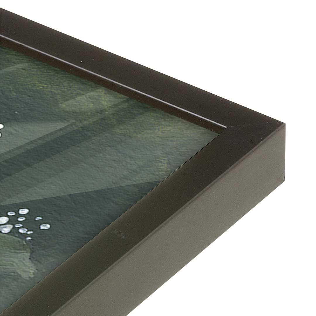 [Color:Satin Black], Picture of art in a Satin Black frame at an angle