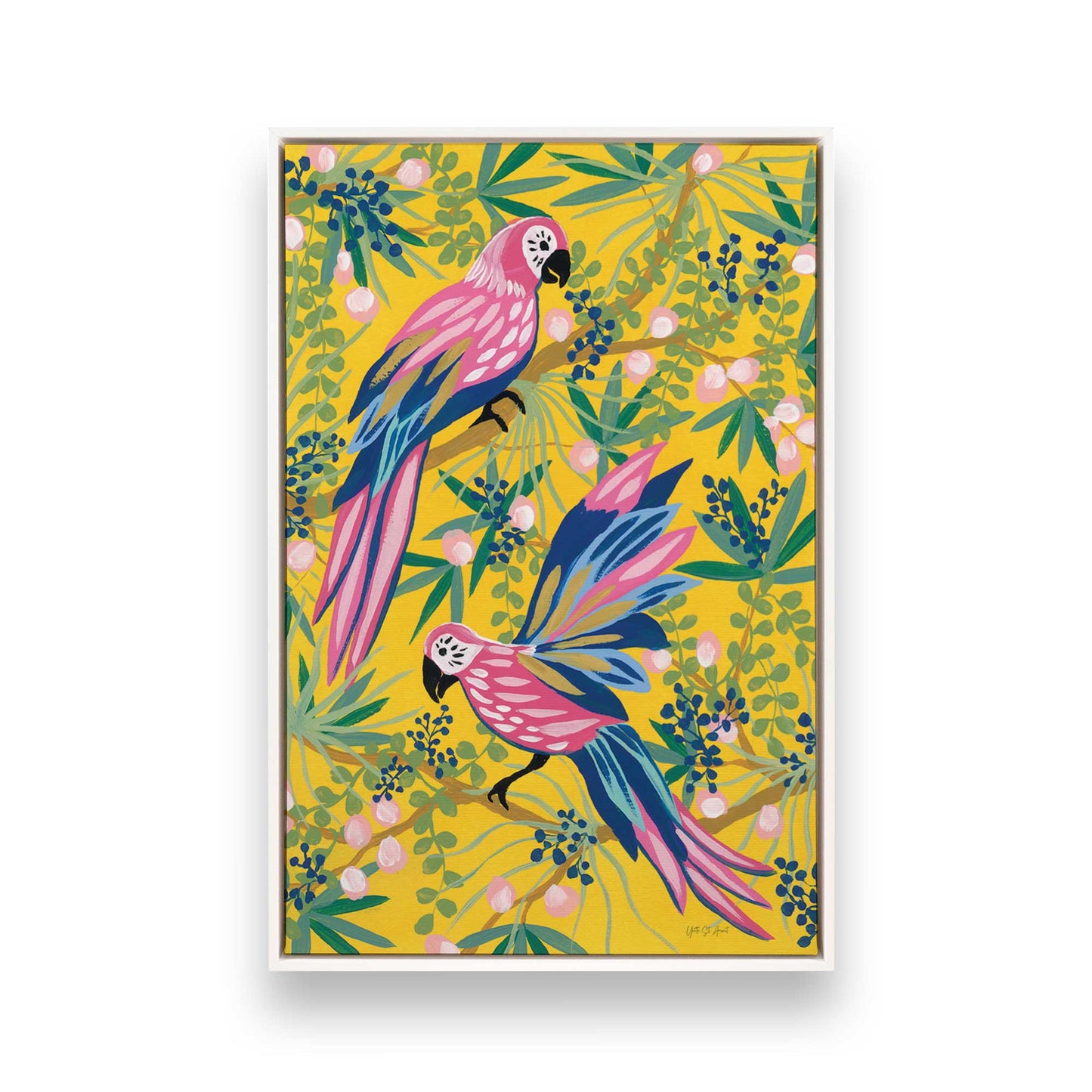 [Color:Opaque White], Picture of art in a White frame