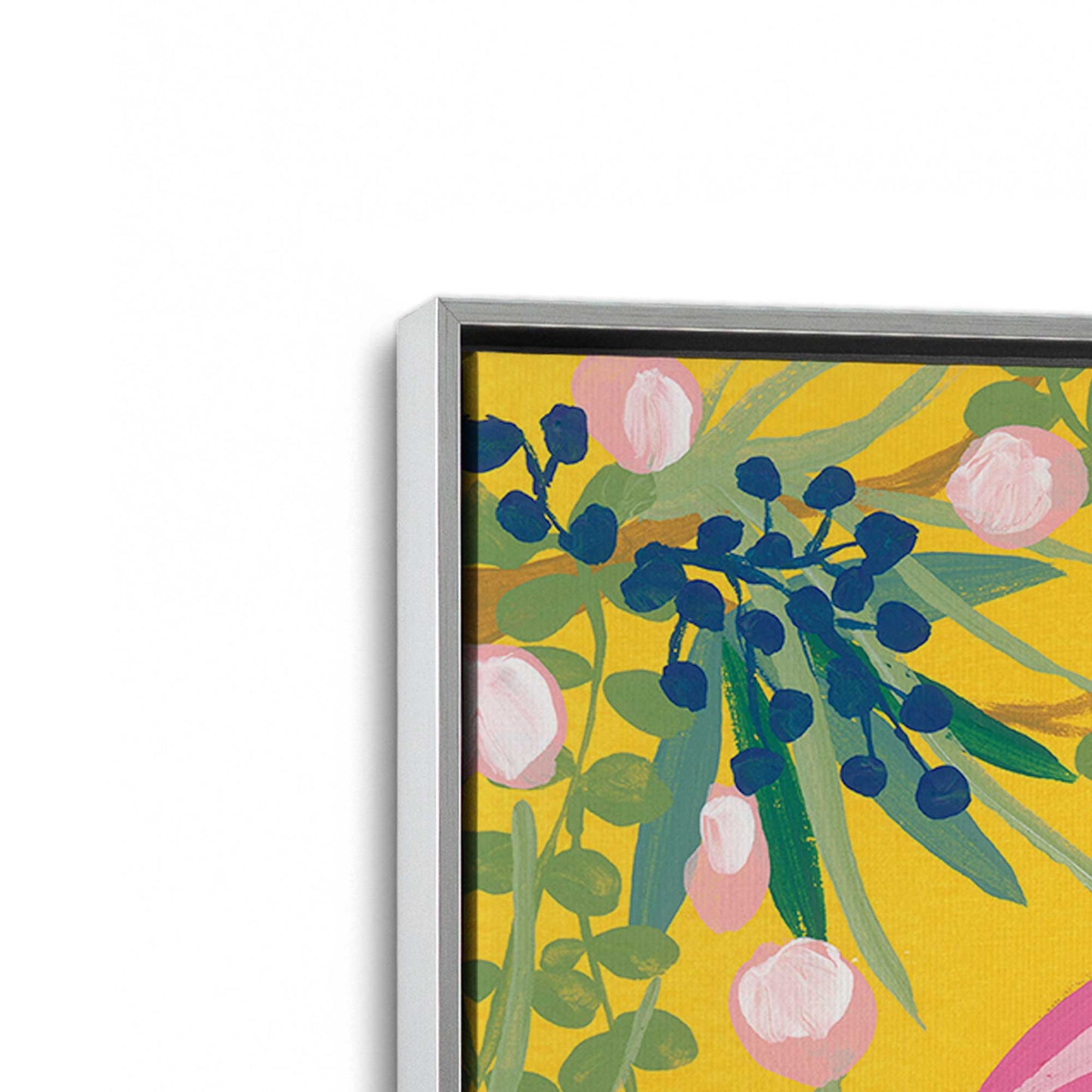 [Color:Polished Chrome], Picture of art in a Polished Chrome frame at an angle