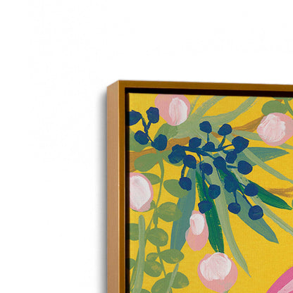 [Color:Polished Gold], Picture of art in a Polished Gold frame at an angle