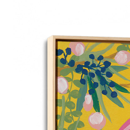 [Color:American Maple], Picture of art in a American Maple frame at an angle