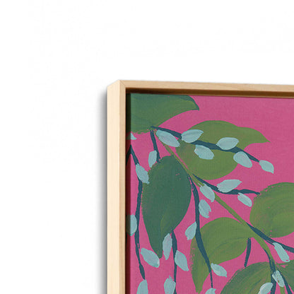 [Color:American Maple], Picture of art in a American Maple frame at an angle
