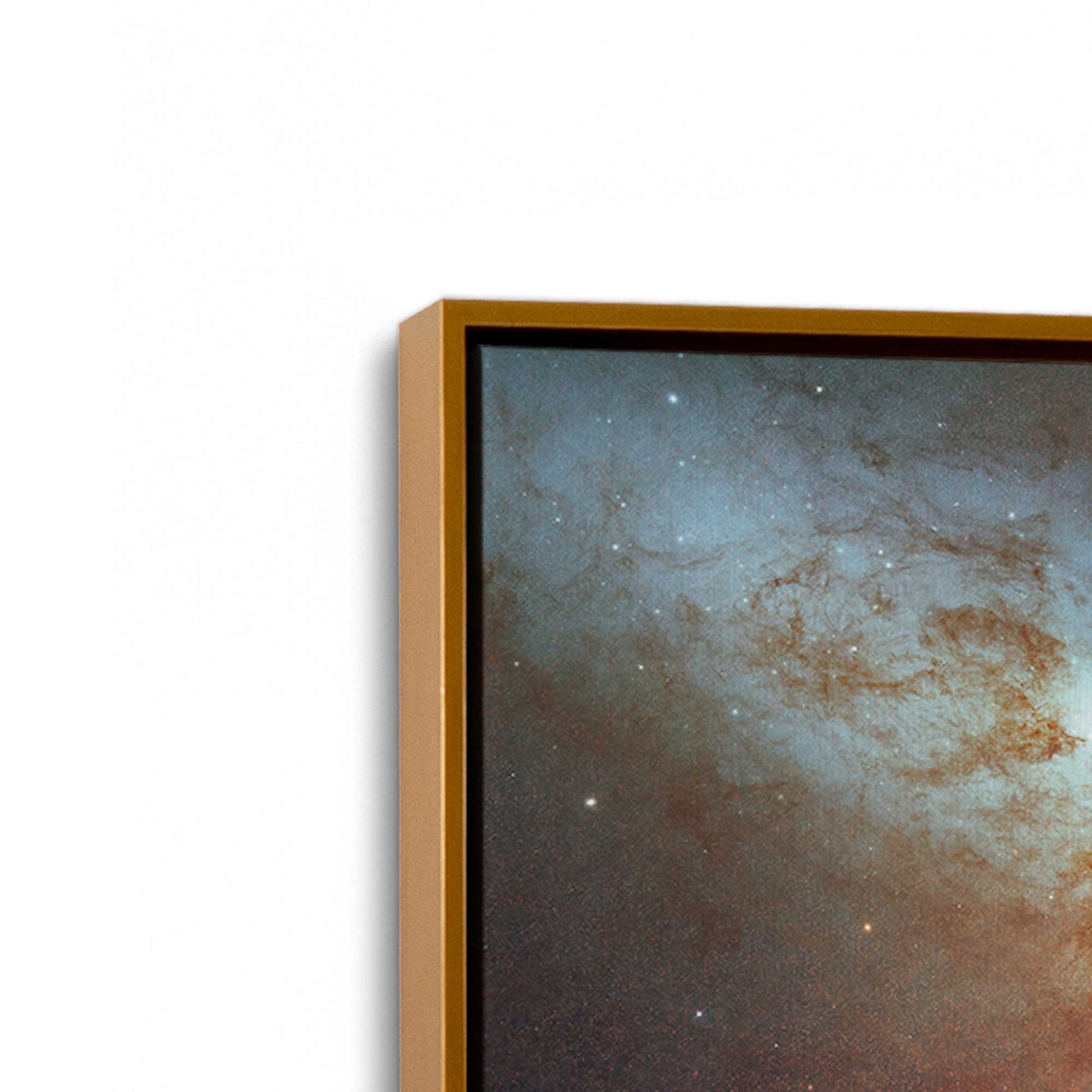 [Color:Polished Gold], Picture of art in a Polished Gold frame at an angle