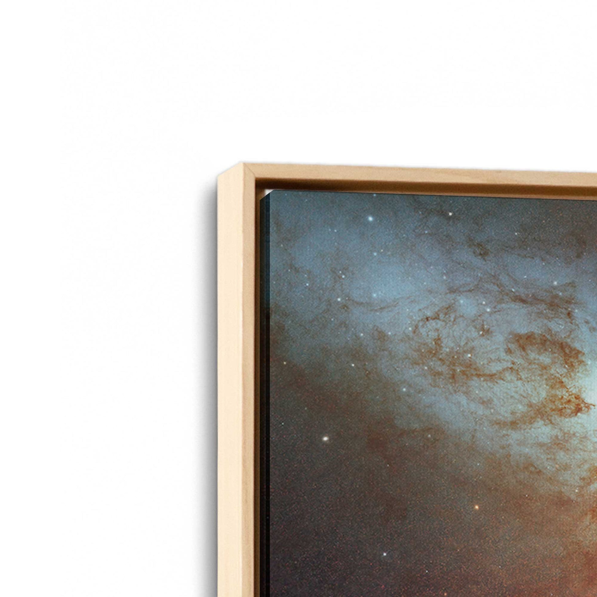 [Color:American Maple], Picture of art in a American Maple frame at an angle