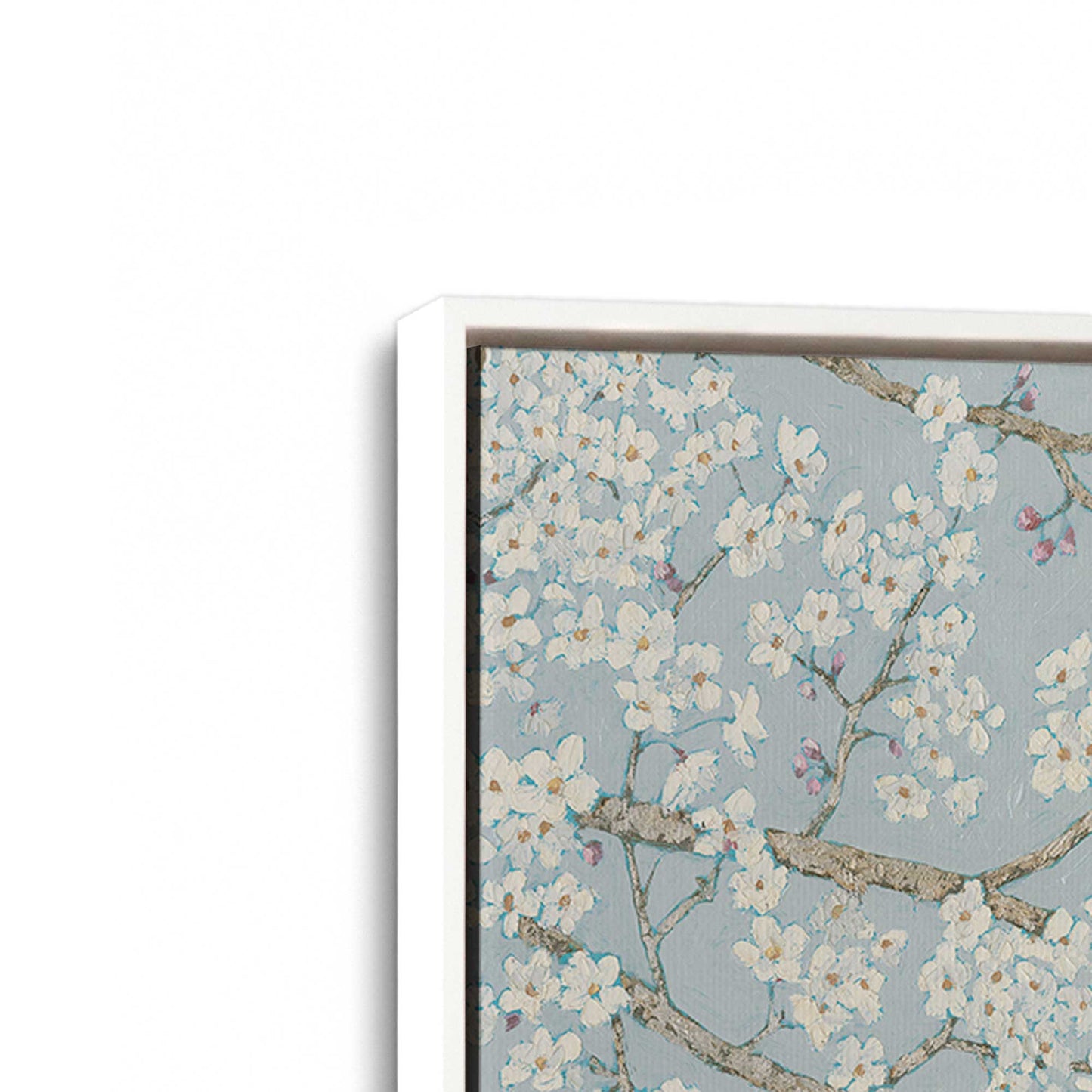 [Color:Opaque White], Picture of art in a White frame at an angle