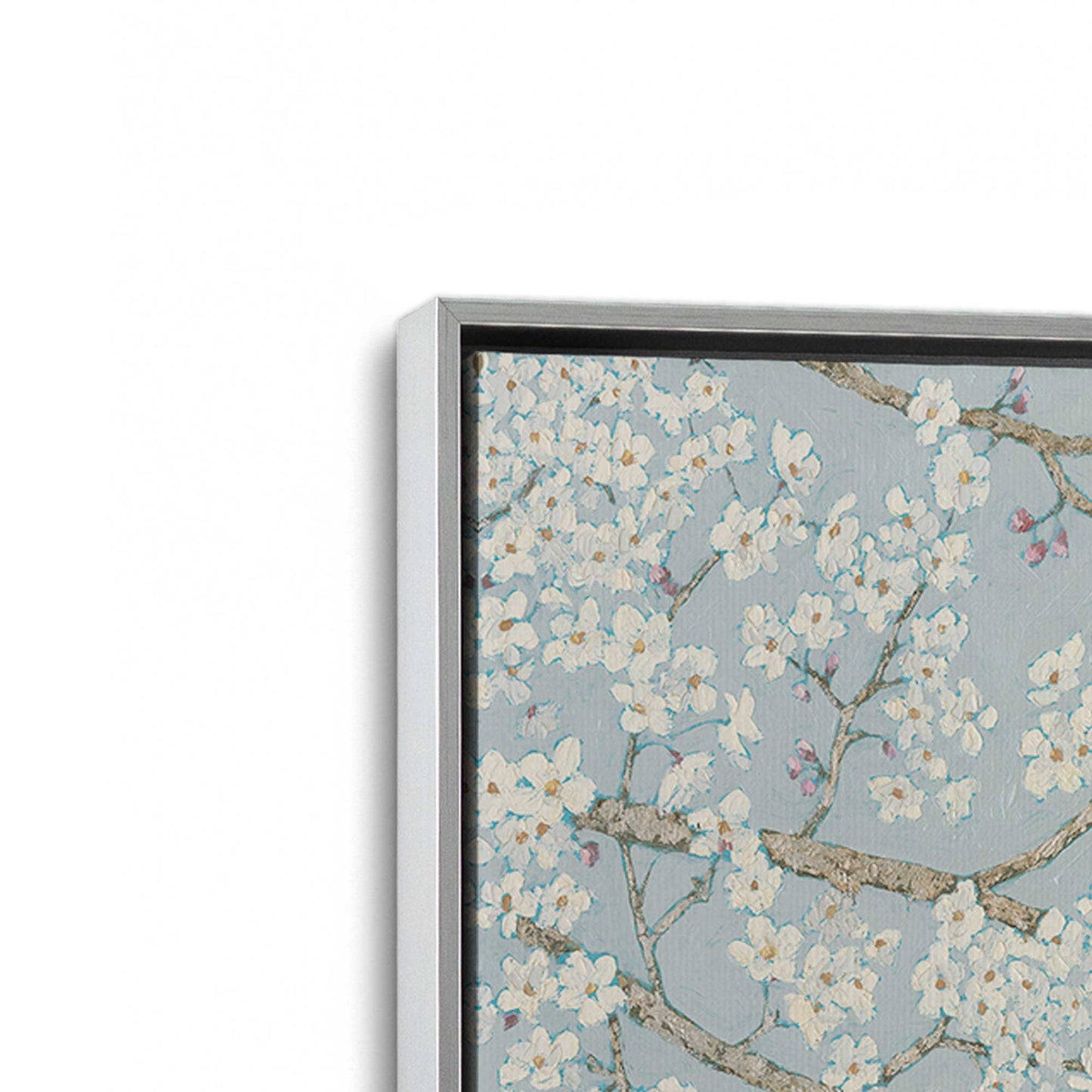 [Color:Polished Chrome], Picture of art in a Polished Chrome frame at an angle