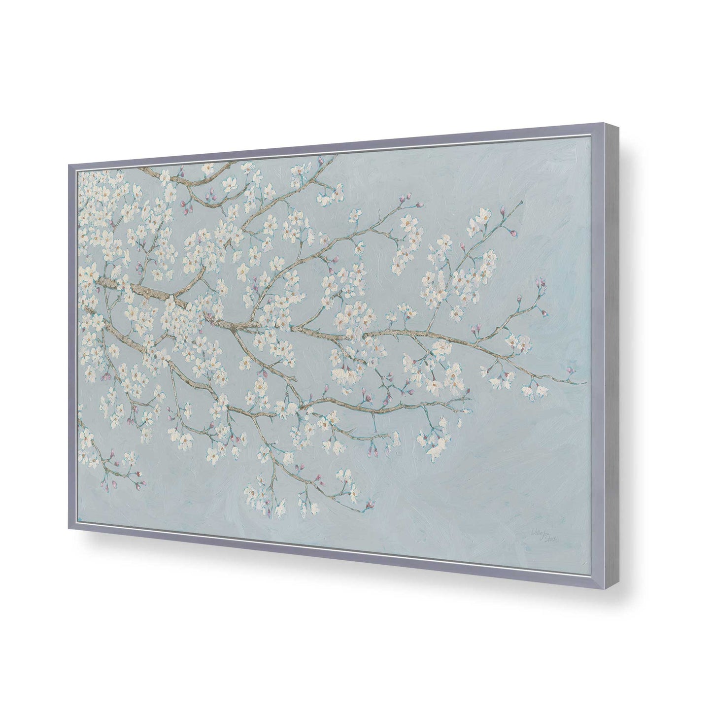 [Color:Polished Chrome], Picture of art in a Polished Chrome frame of the corner