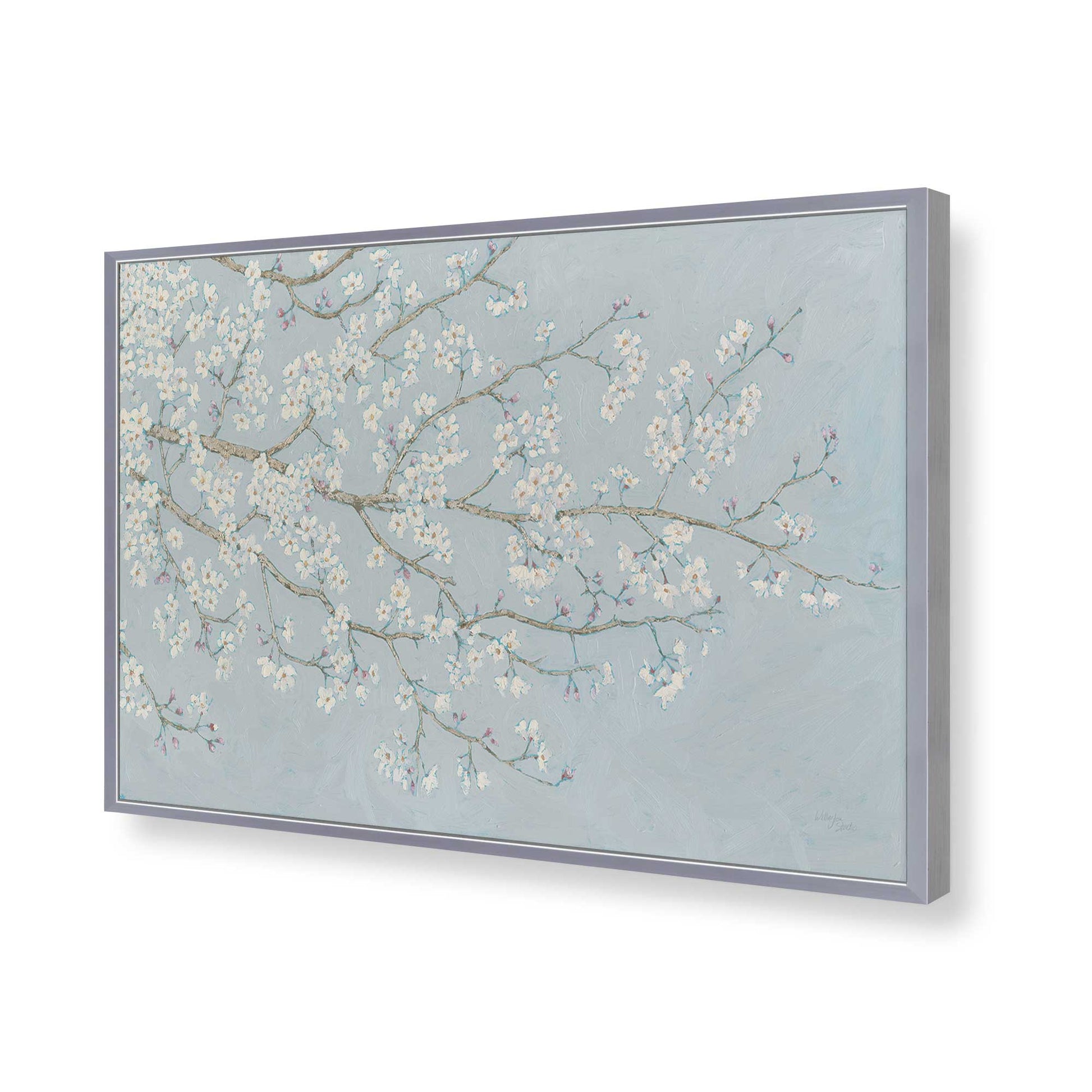 [Color:Polished Chrome], Picture of art in a Polished Chrome frame of the corner