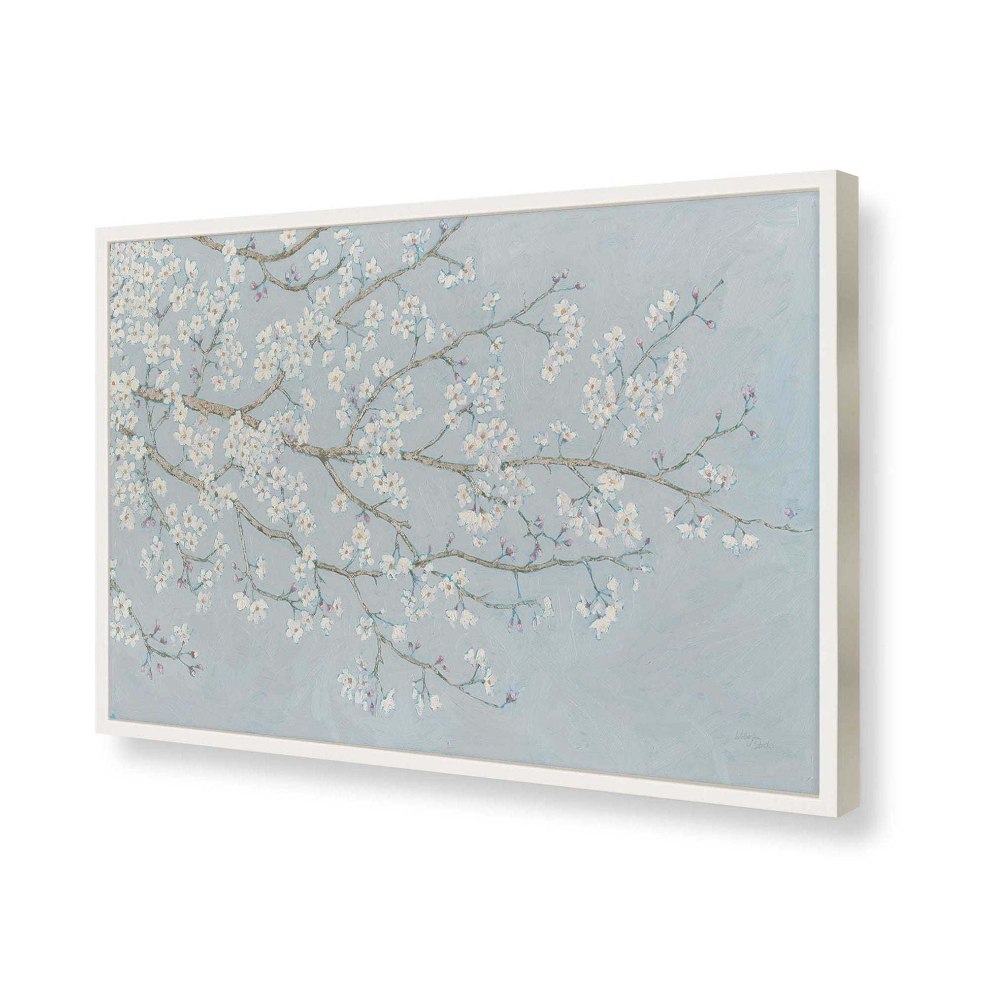 [Color:Opaque White], Picture of art in a Opaque White frame of the corner