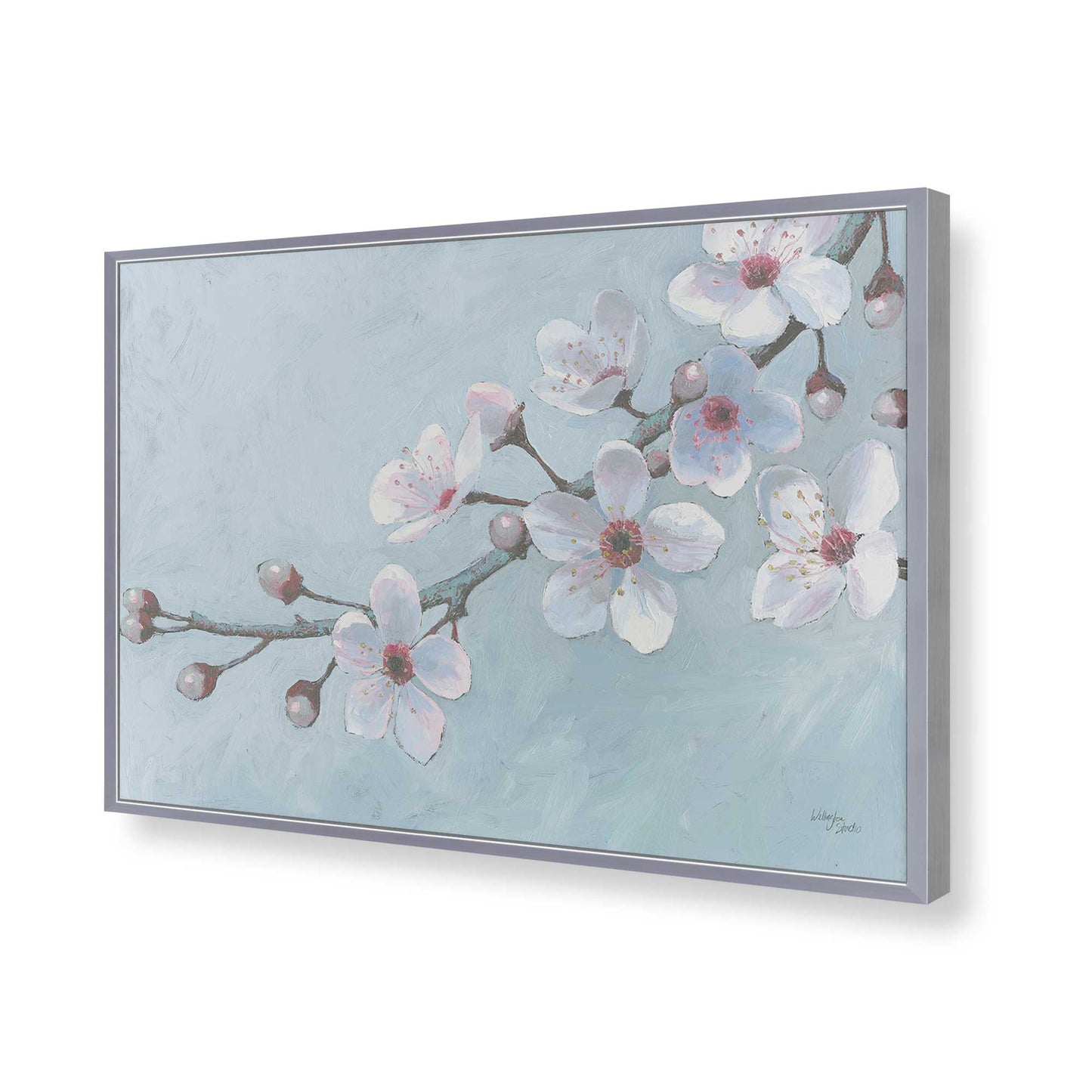 [Color:Polished Chrome], Picture of art in a Polished Chrome frame of the corner