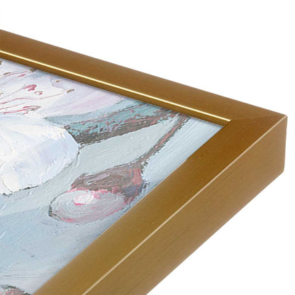 [Color:Polished Gold], Picture of art in a Polished Gold frame at an angle