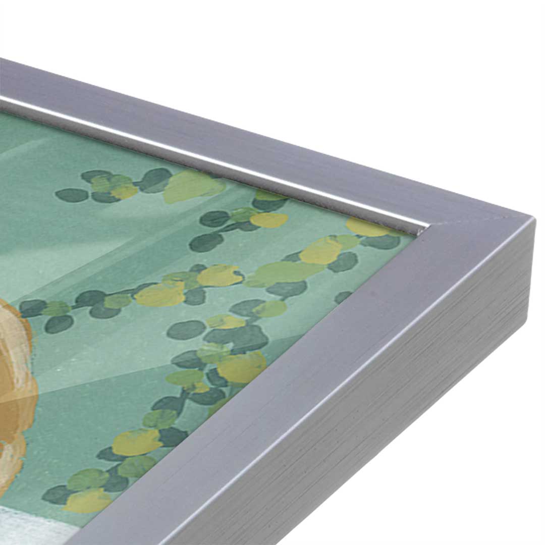 [Color:Polished Chrome], Picture of art in a Polished Chrome frame at an angle