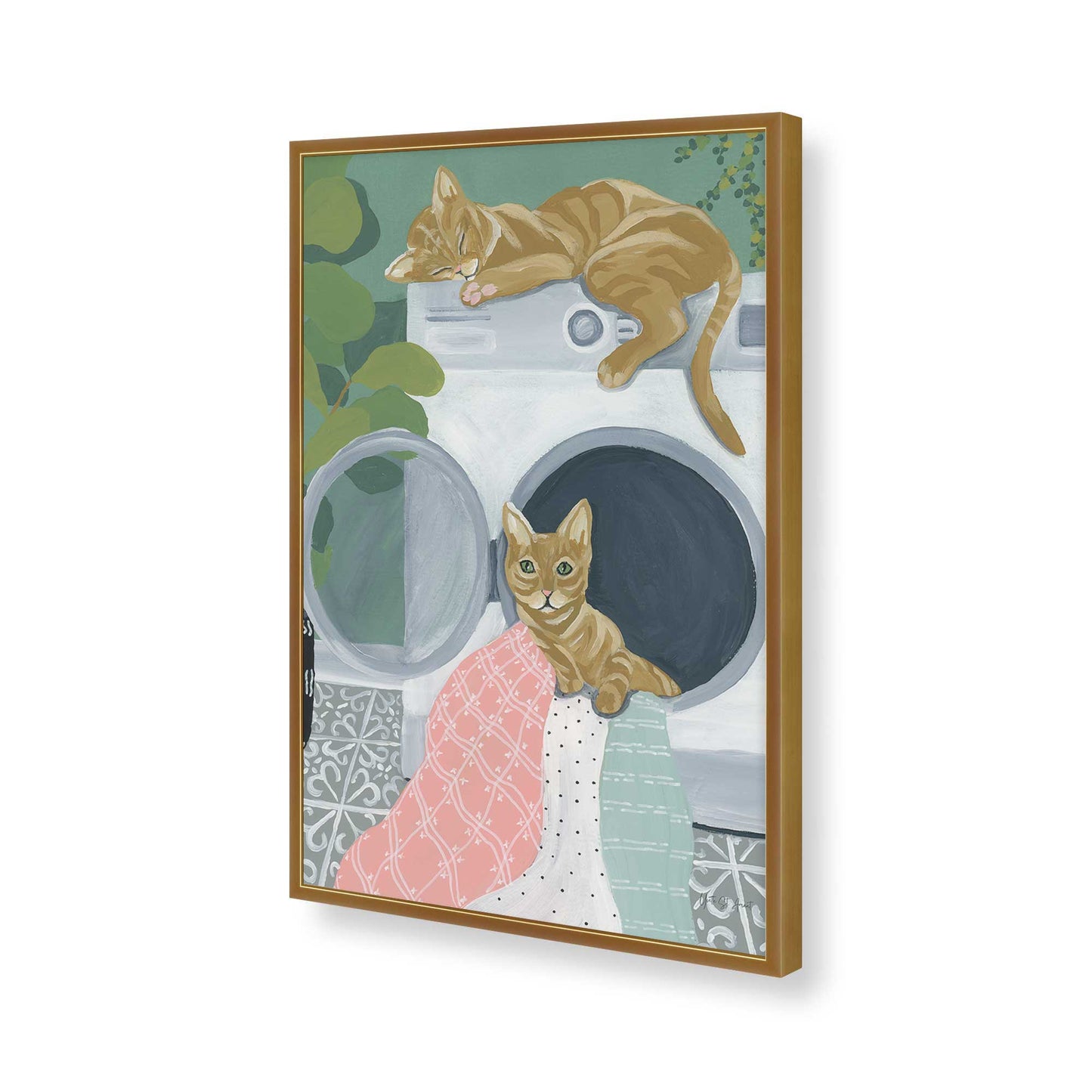 [Color:Polished Gold], Picture of art in a Polished Gold frame of the corner