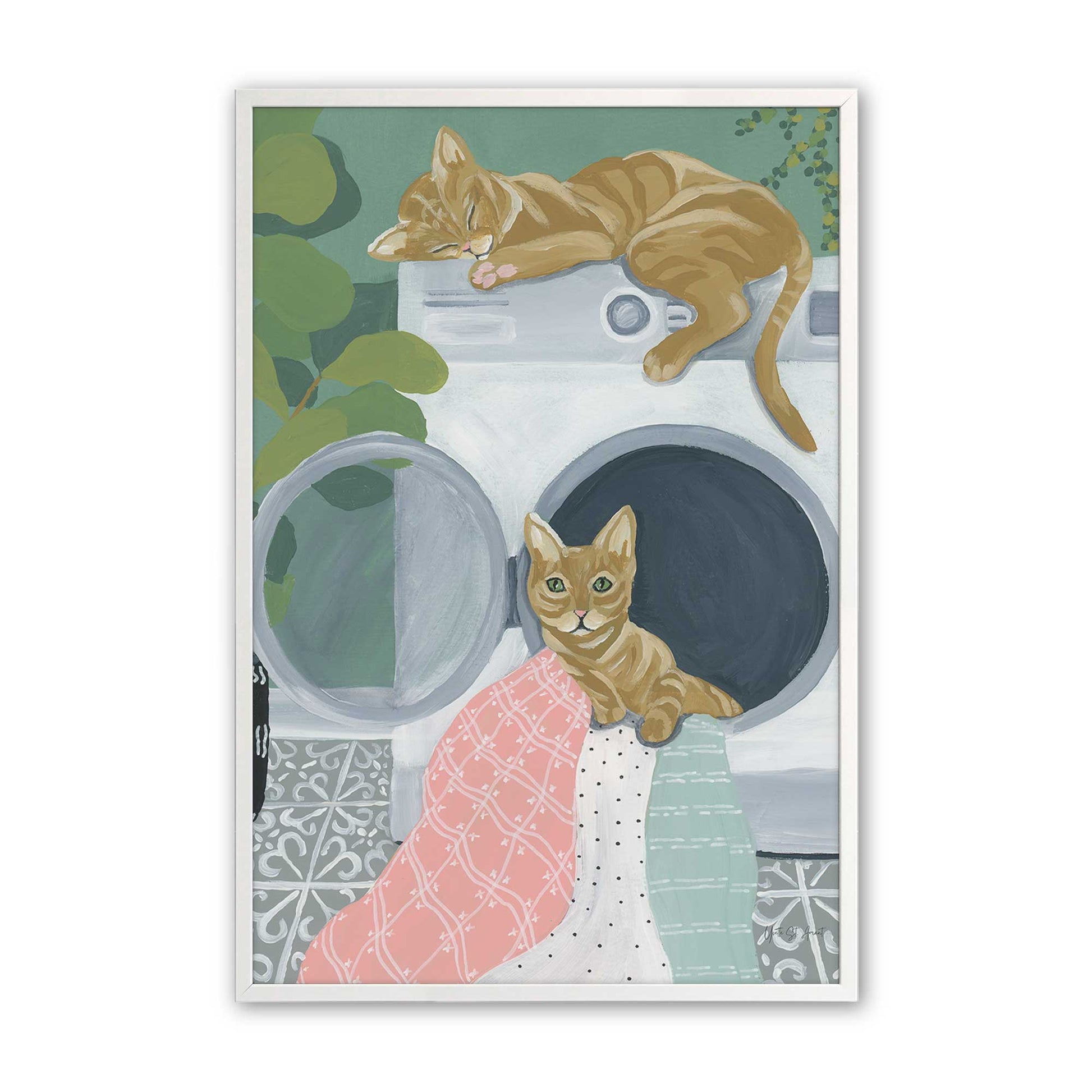 [Color:Opaque White], Picture of art in a Opaque White frame