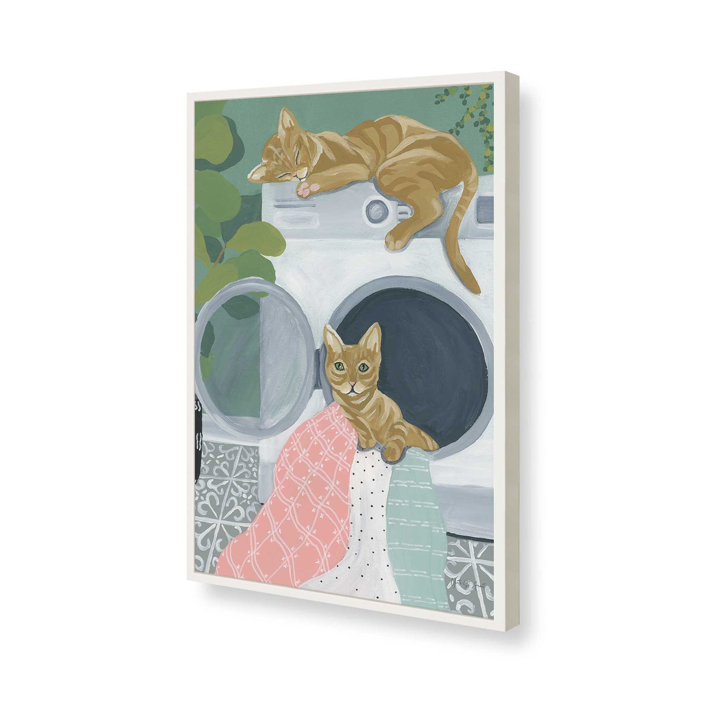 [Color:Opaque White], Picture of art in a Opaque White frame of the corner