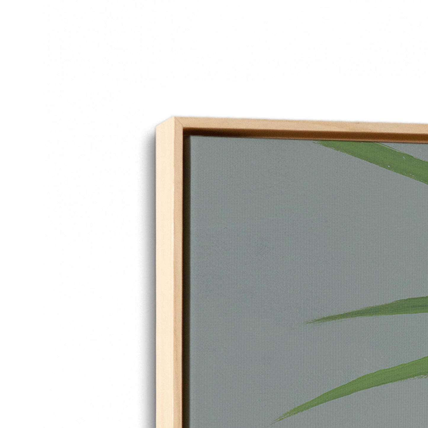[Color:American Maple], Picture of art in a American Maple frame at an angle