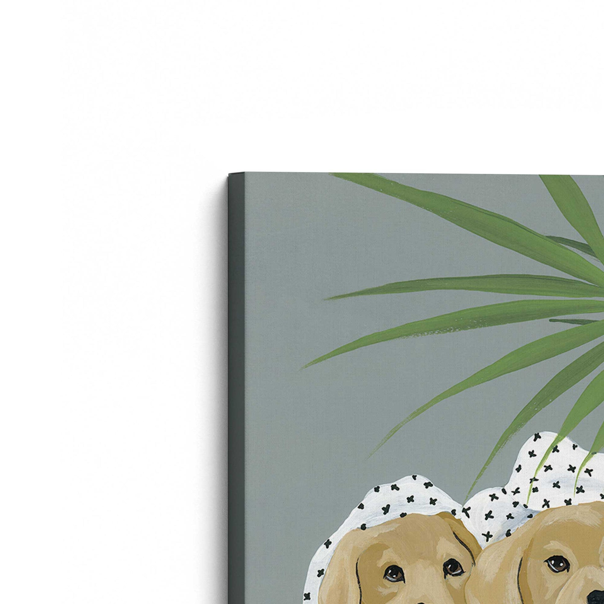 [Color:Stretched Canvas], Picture of the corner of the art