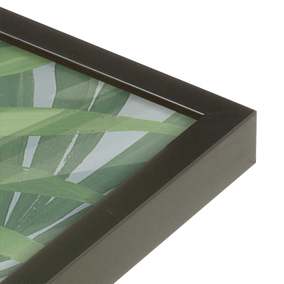 [Color:Satin Black], Picture of art in a Satin Black frame at an angle