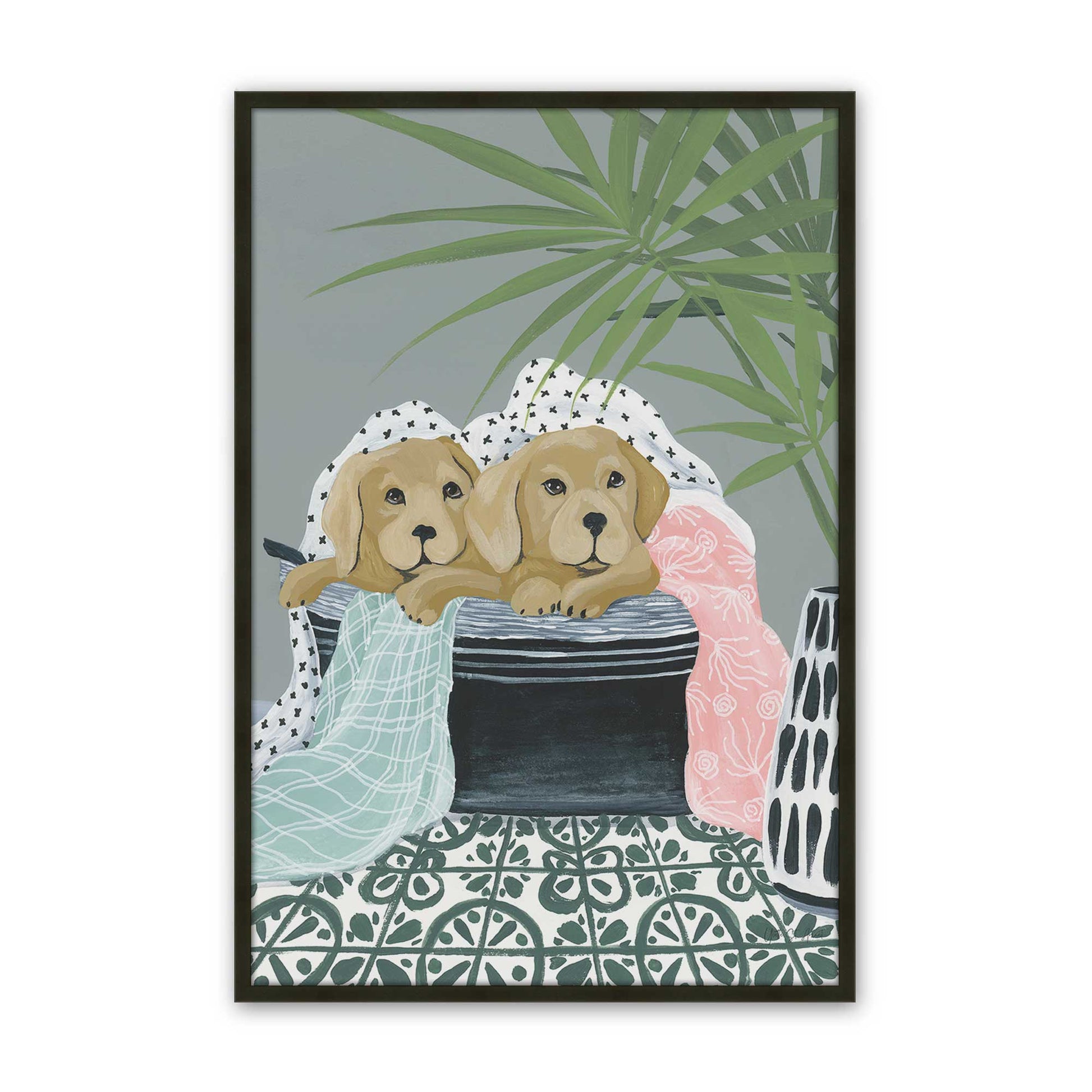 [Color:Satin Black], Picture of art in a Satin Black frame