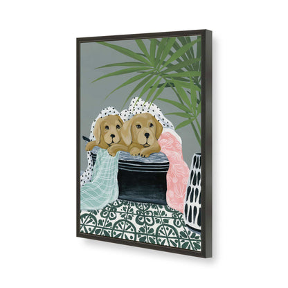 [Color:Satin Black], Picture of art in a Satin Black frame of the corner