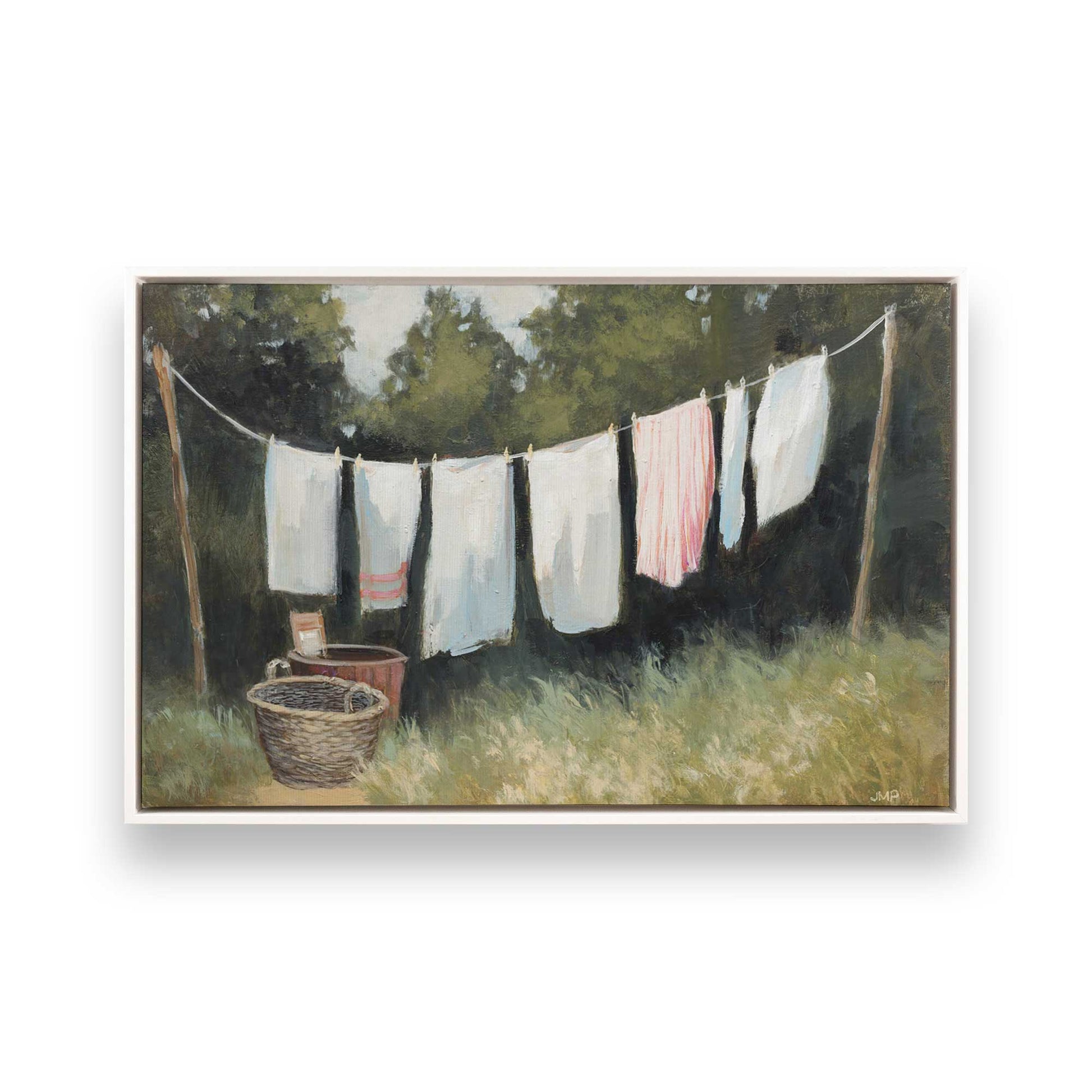 [Color:Opaque White], Picture of art in a White frame