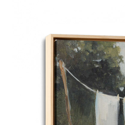 [Color:American Maple], Picture of art in a American Maple frame at an angle