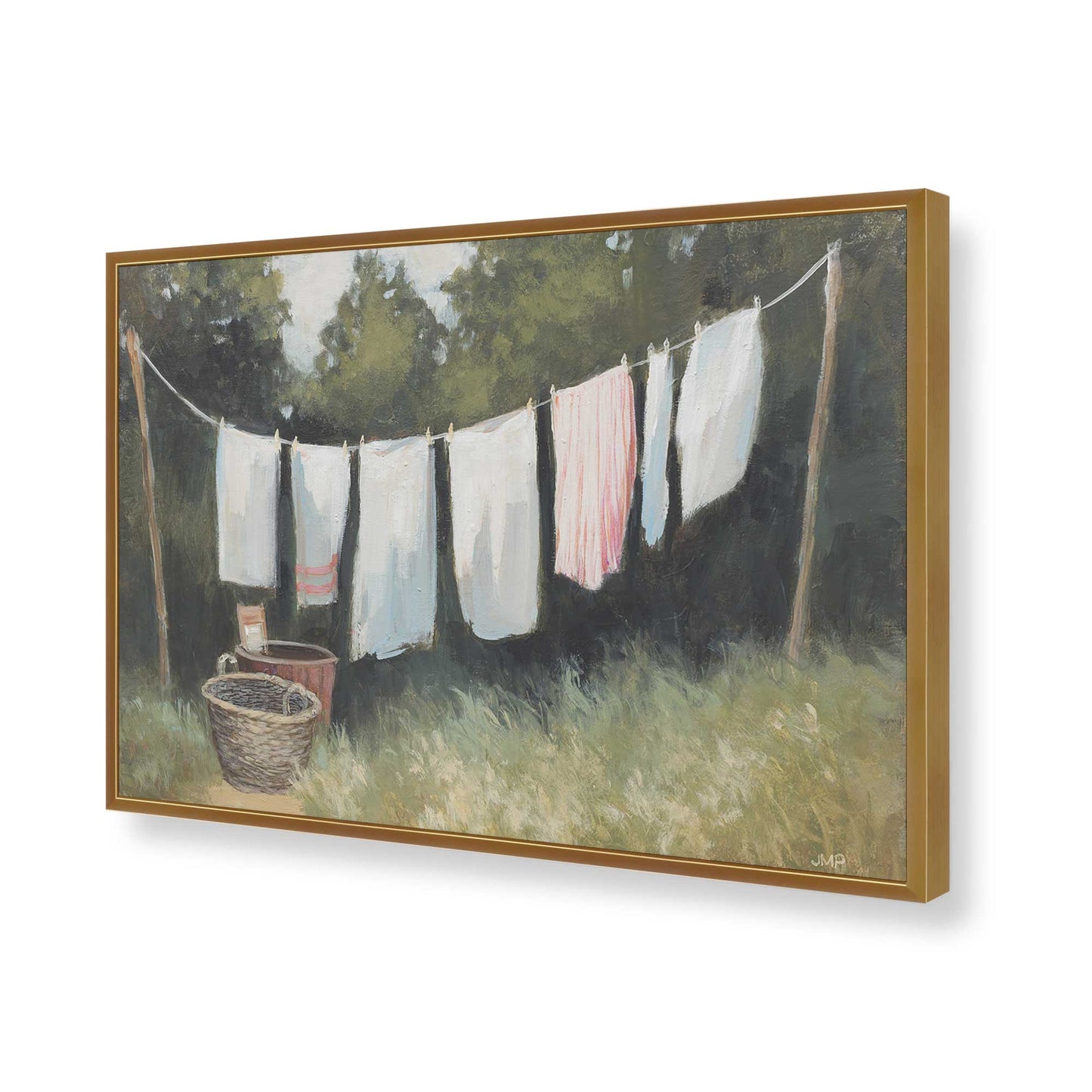 [Color:Polished Gold], Picture of art in a Polished Gold frame of the corner