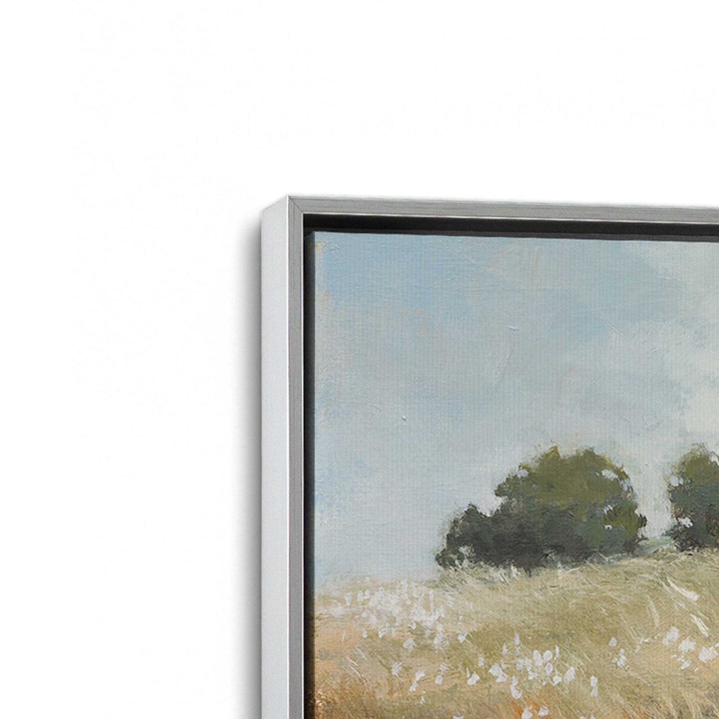 [Color:Polished Chrome], Picture of art in a Polished Chrome frame at an angle