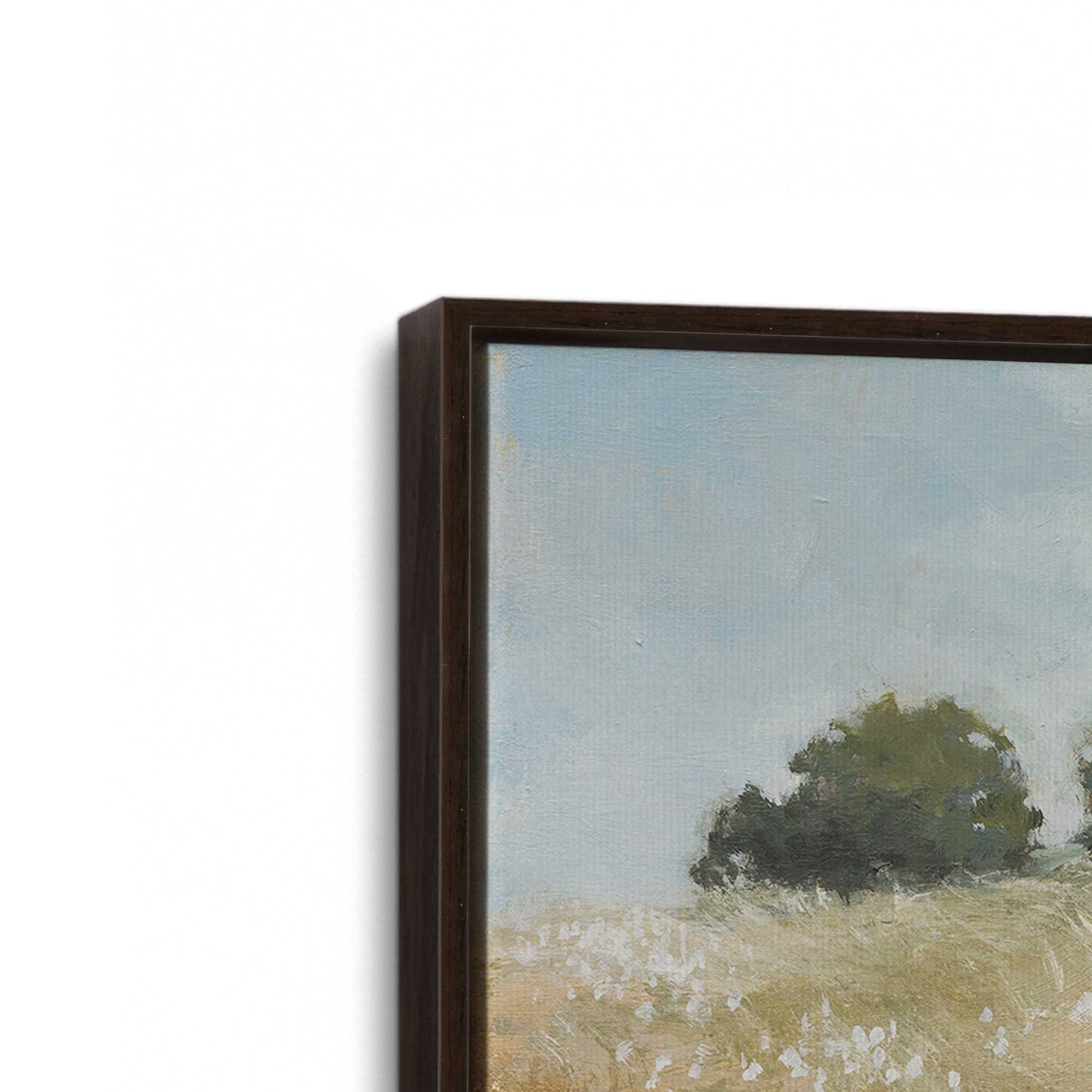 [Color:Espresso], Picture of art in a Espresso frame at an angle