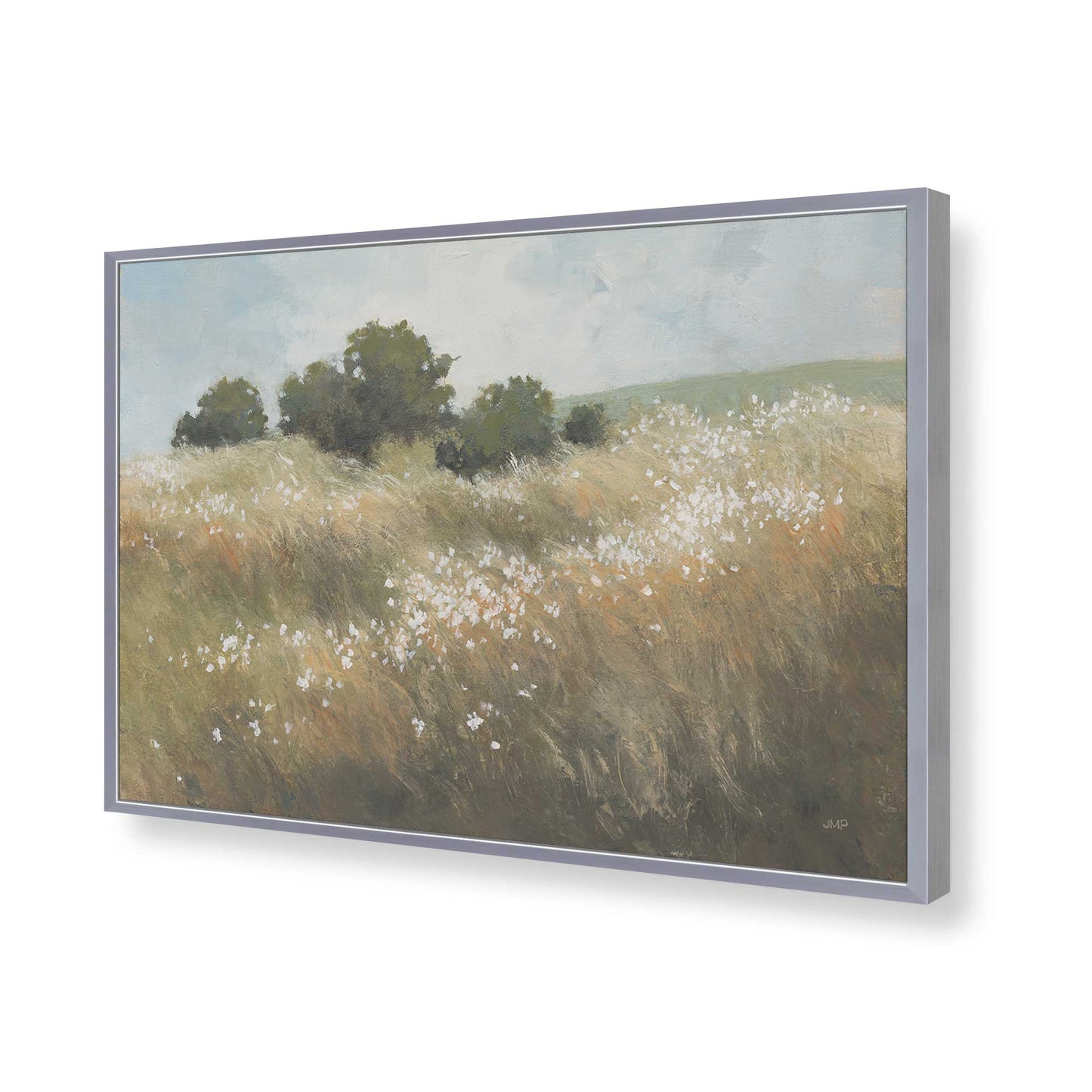 [Color:Polished Chrome], Picture of art in a Polished Chrome frame of the corner