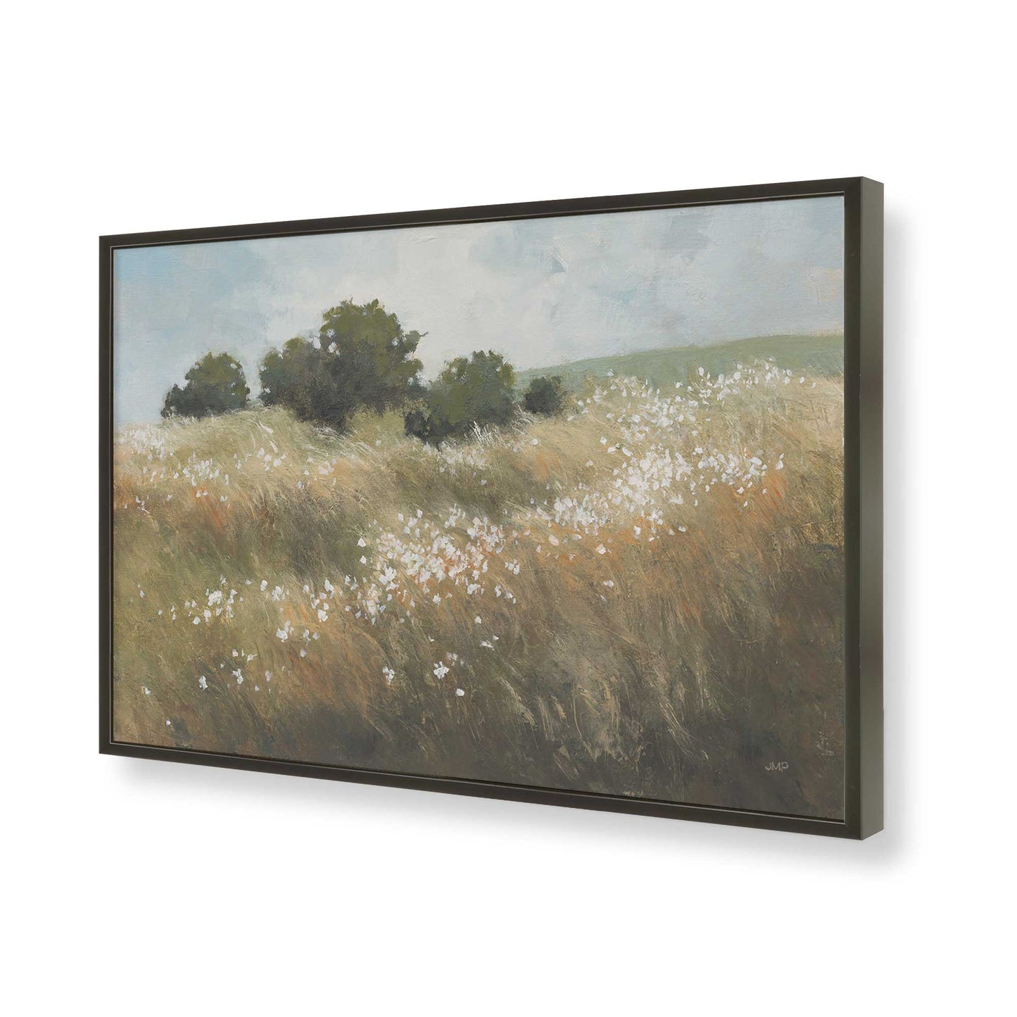 [Color:Satin Black], Picture of art in a Satin Black frame of the corner
