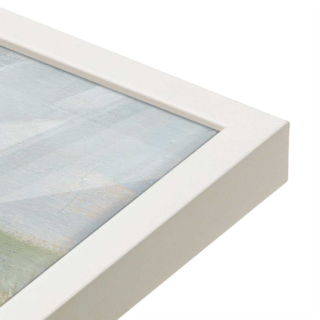 [Color:Opaque White], Picture of art in a Opaque White frame at an angle