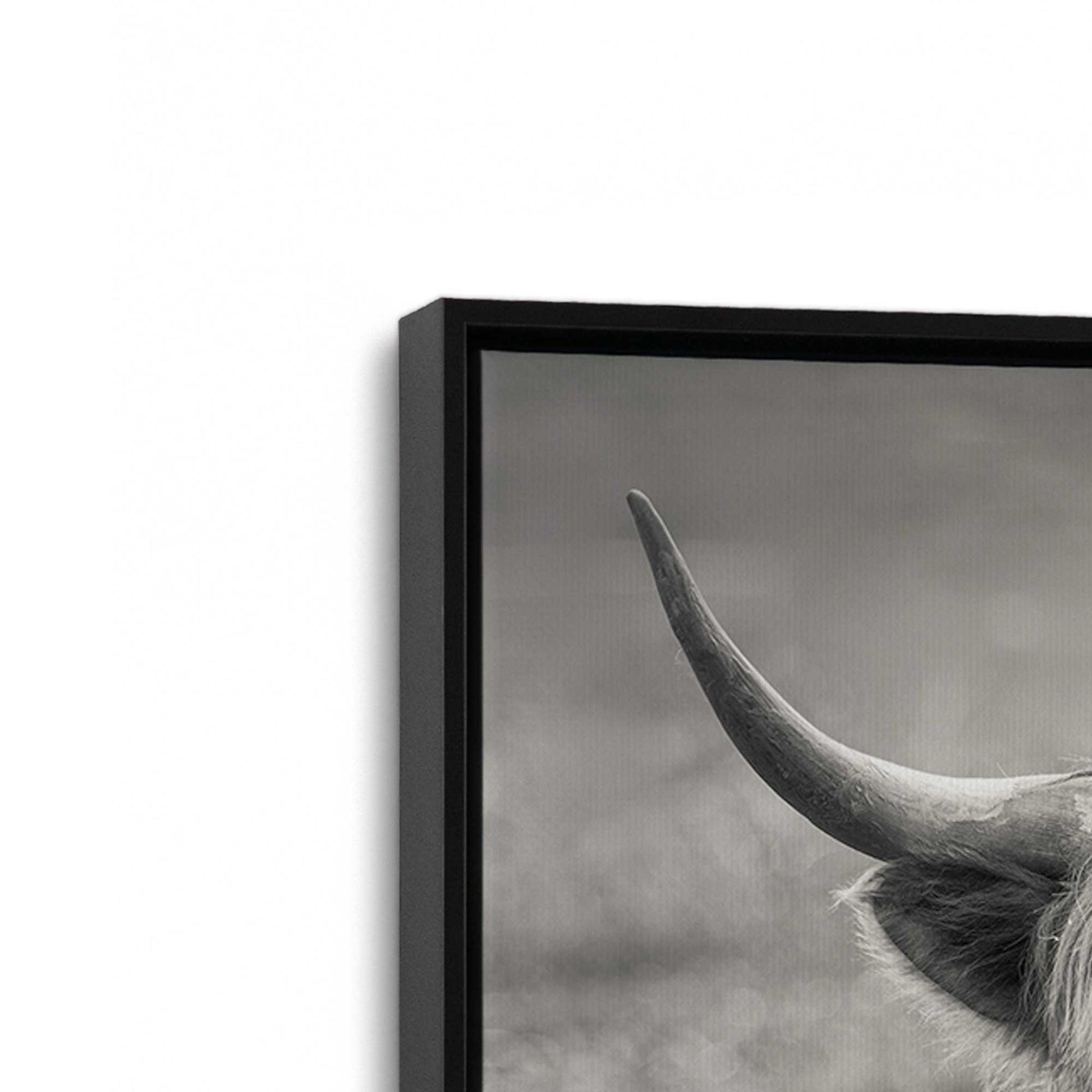 [Color:Satin Black], Picture of art in a Satin Black frame at an angle