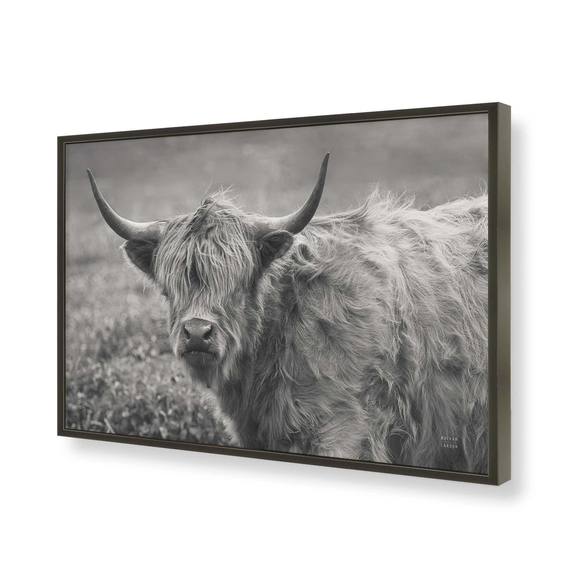 [Color:Satin Black], Picture of art in a Satin Black frame of the corner
