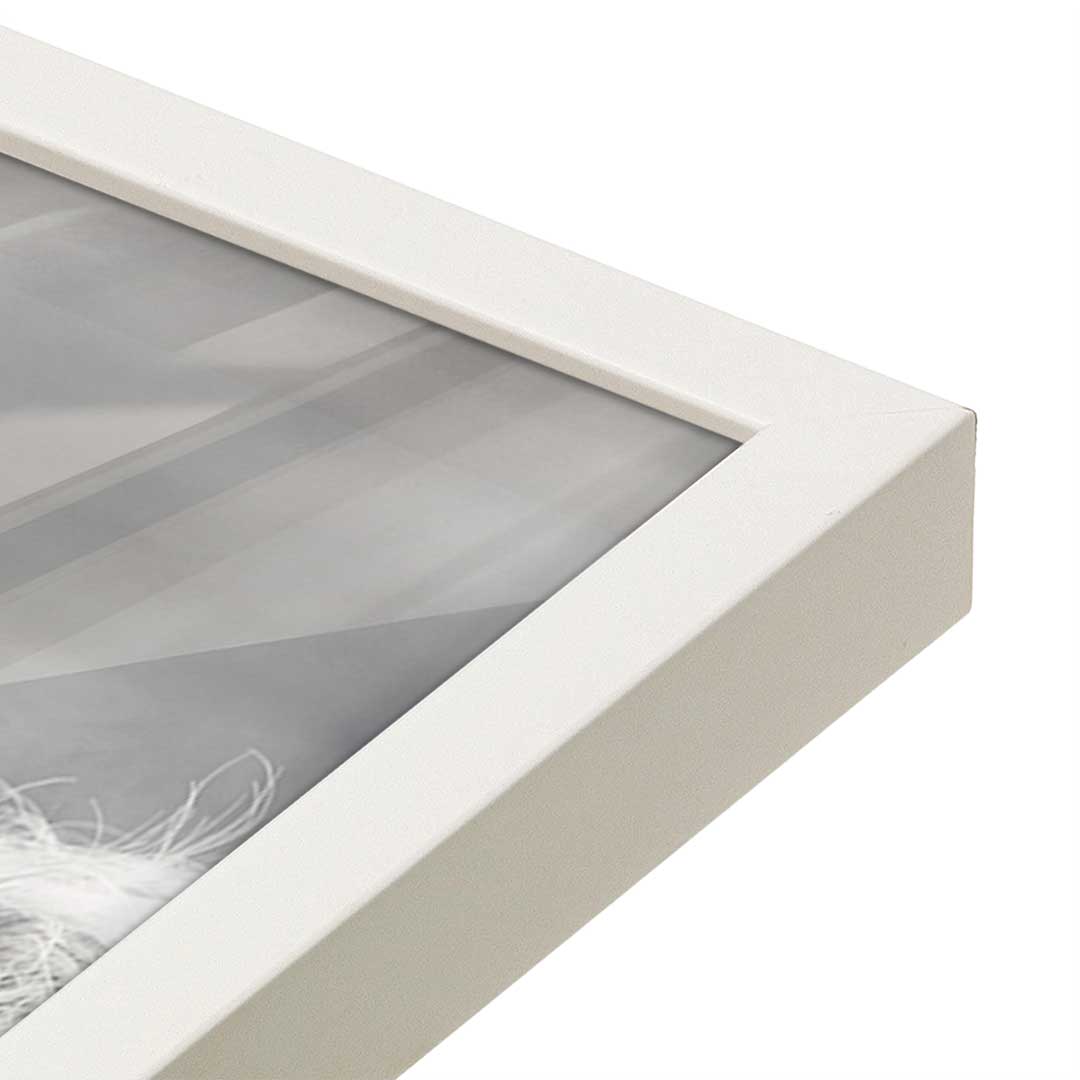 [Color:Opaque White], Picture of art in a Opaque White frame at an angle