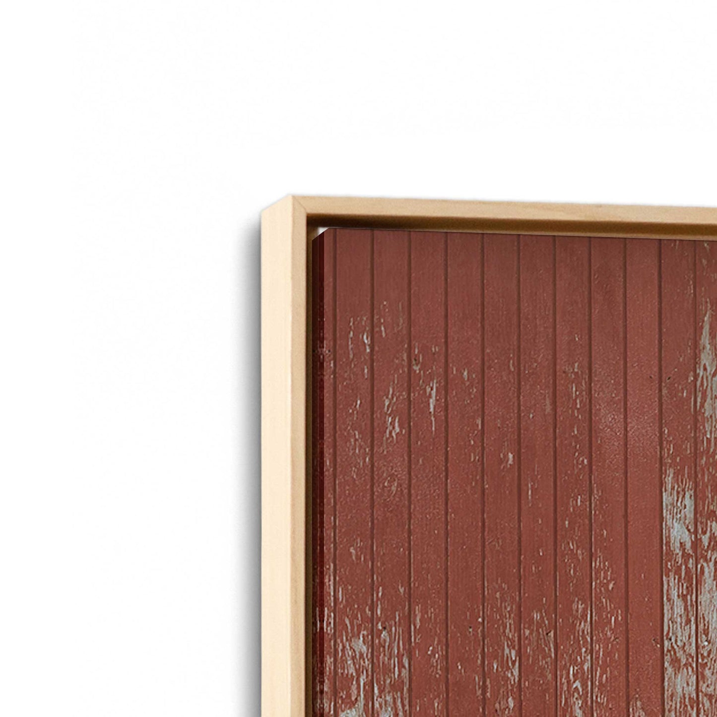 [Color:American Maple], Picture of art in a American Maple frame at an angle