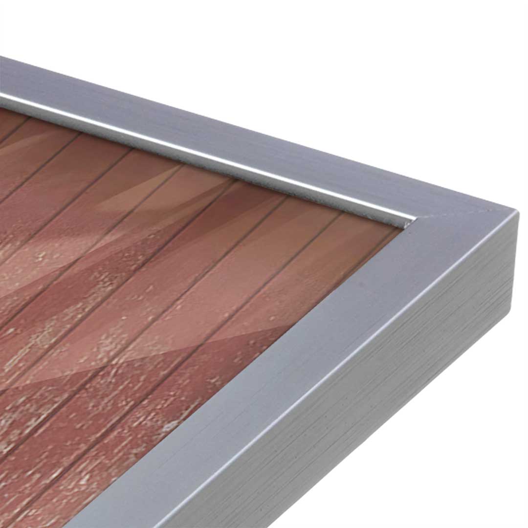 [Color:Polished Chrome], Picture of art in a Polished Chrome frame at an angle