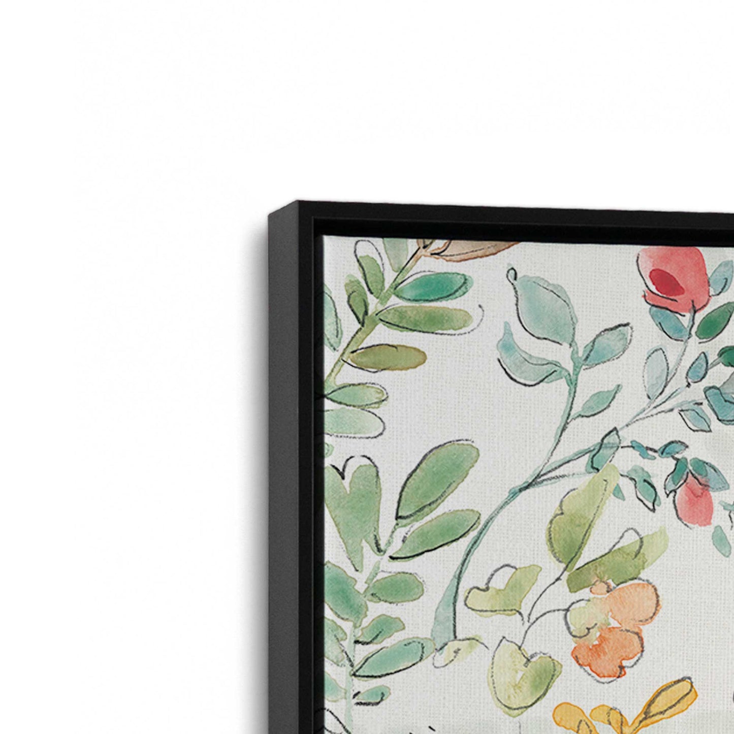 [Color:Satin Black], Picture of art in a Satin Black frame at an angle