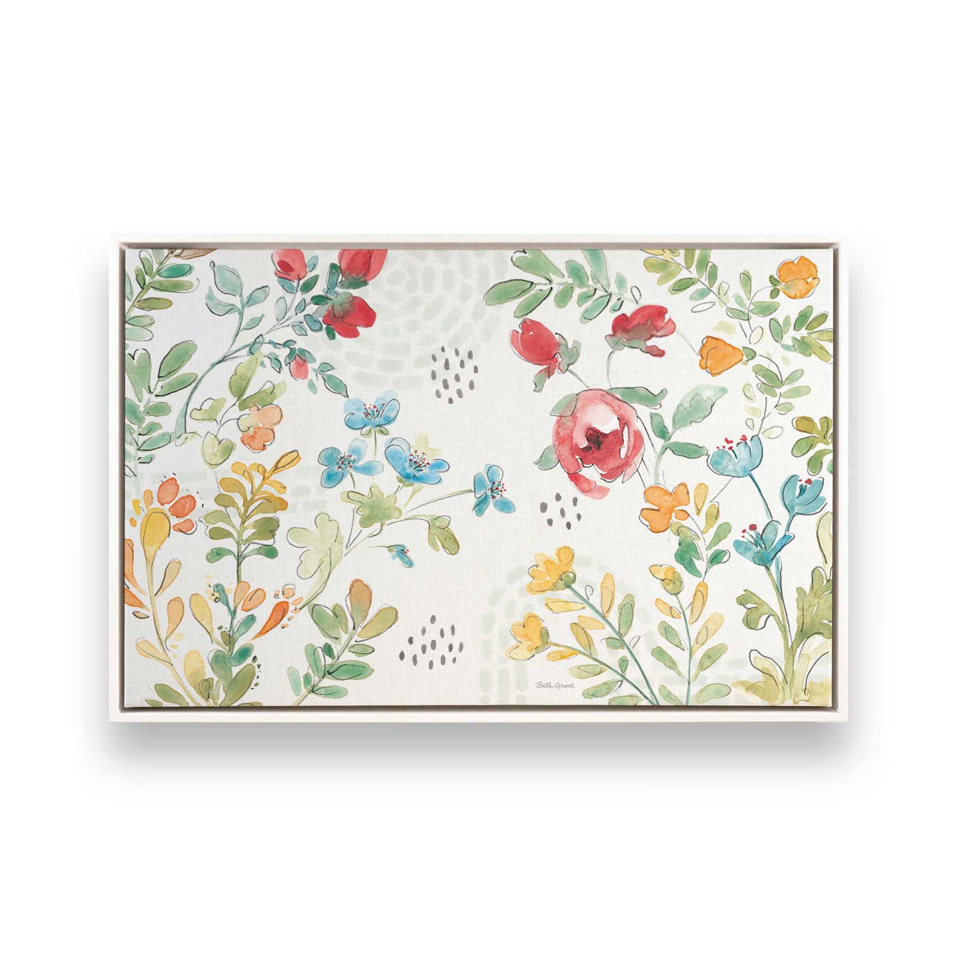 [Color:Opaque White], Picture of art in a White frame