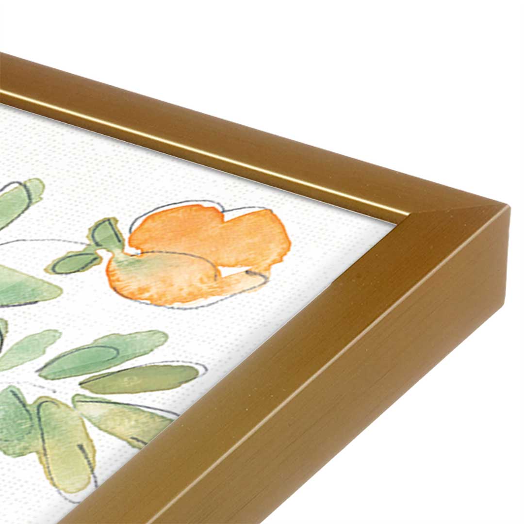 [Color:Polished Gold], Picture of art in a Polished Gold frame at an angle