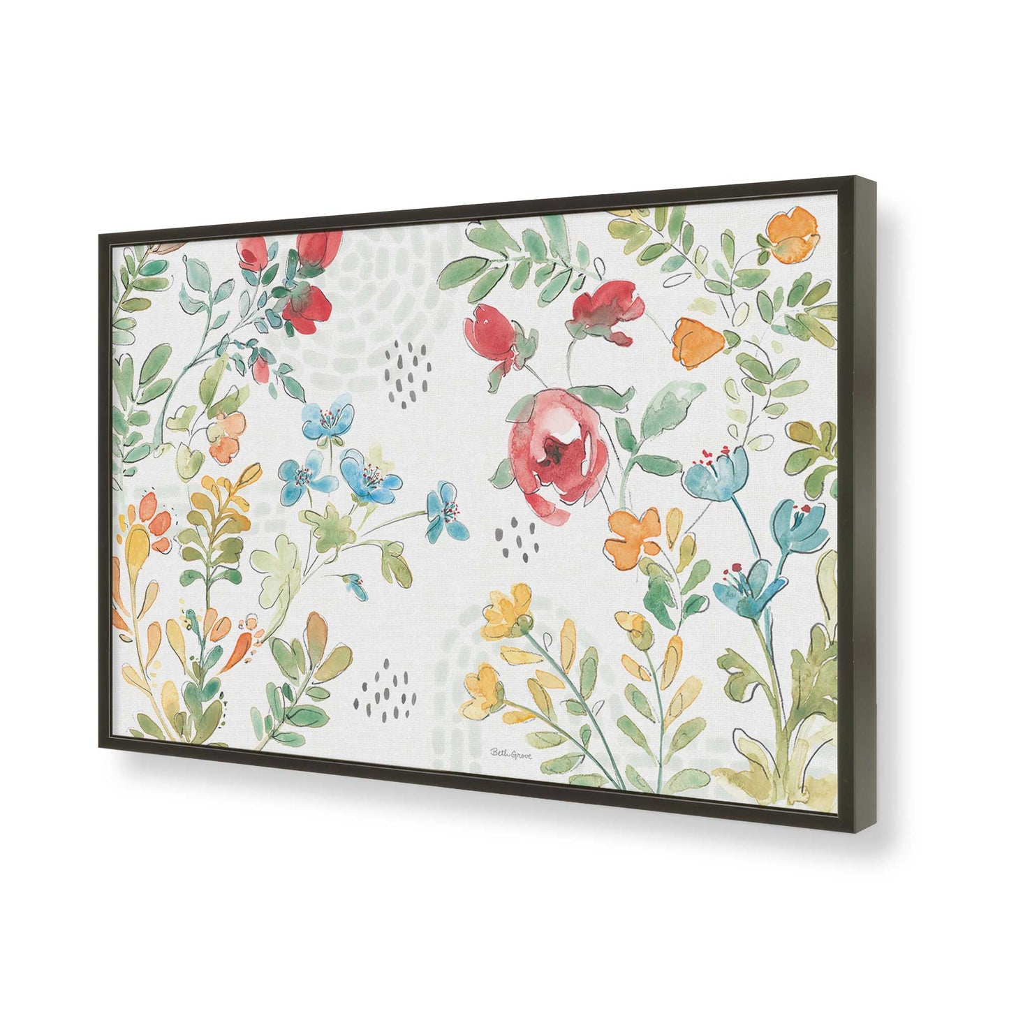 [Color:Satin Black], Picture of art in a Satin Black frame of the corner