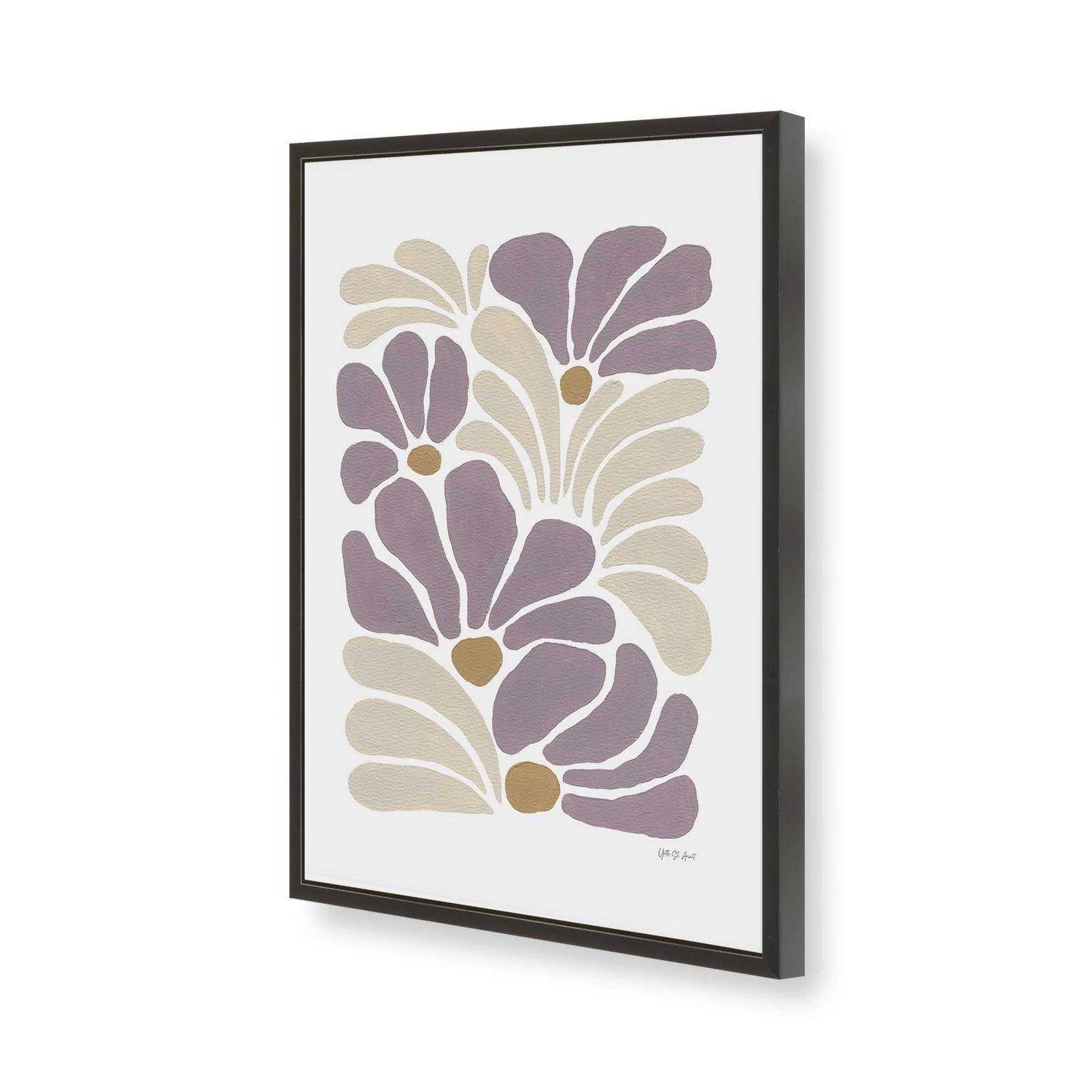 [Color:Satin Black], Picture of art in a Satin Black frame of the corner