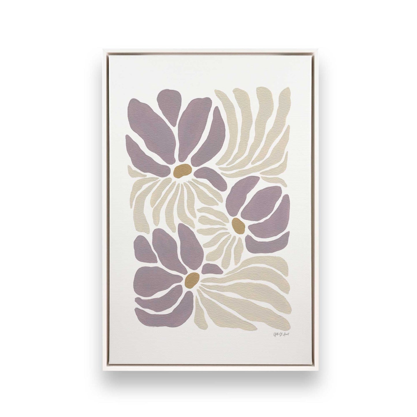 [Color:Opaque White], Picture of art in a White frame